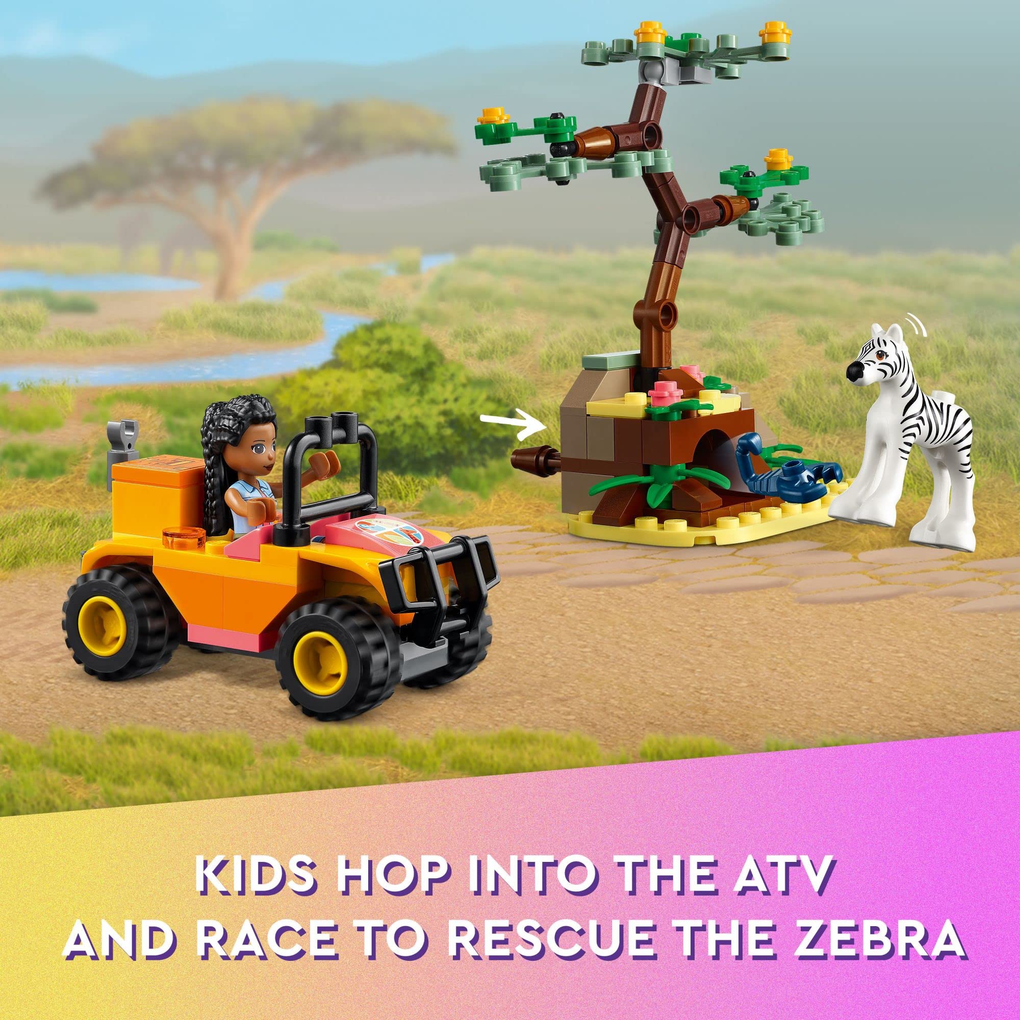 **LEGO Friends Mia's Wildlife Rescue Toy 41717 - Zebra & Giraffe Safari Animal Figures with 3 Mini Dolls | STEM Learning Toy, Birthday Gift for Kids Ages 7+ | Perfect for Creative Play & Animal Rescue Adventures**