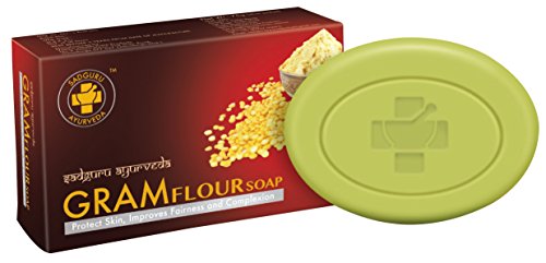 Sadguru Ayurveda Gram Flour Soap (75g) - Pack of 6 | Natural Skin Cleanser for Glowing Complexion | Perfect for Daily Face & Body Wash, Acne Treatment & Sensitive Skin Care