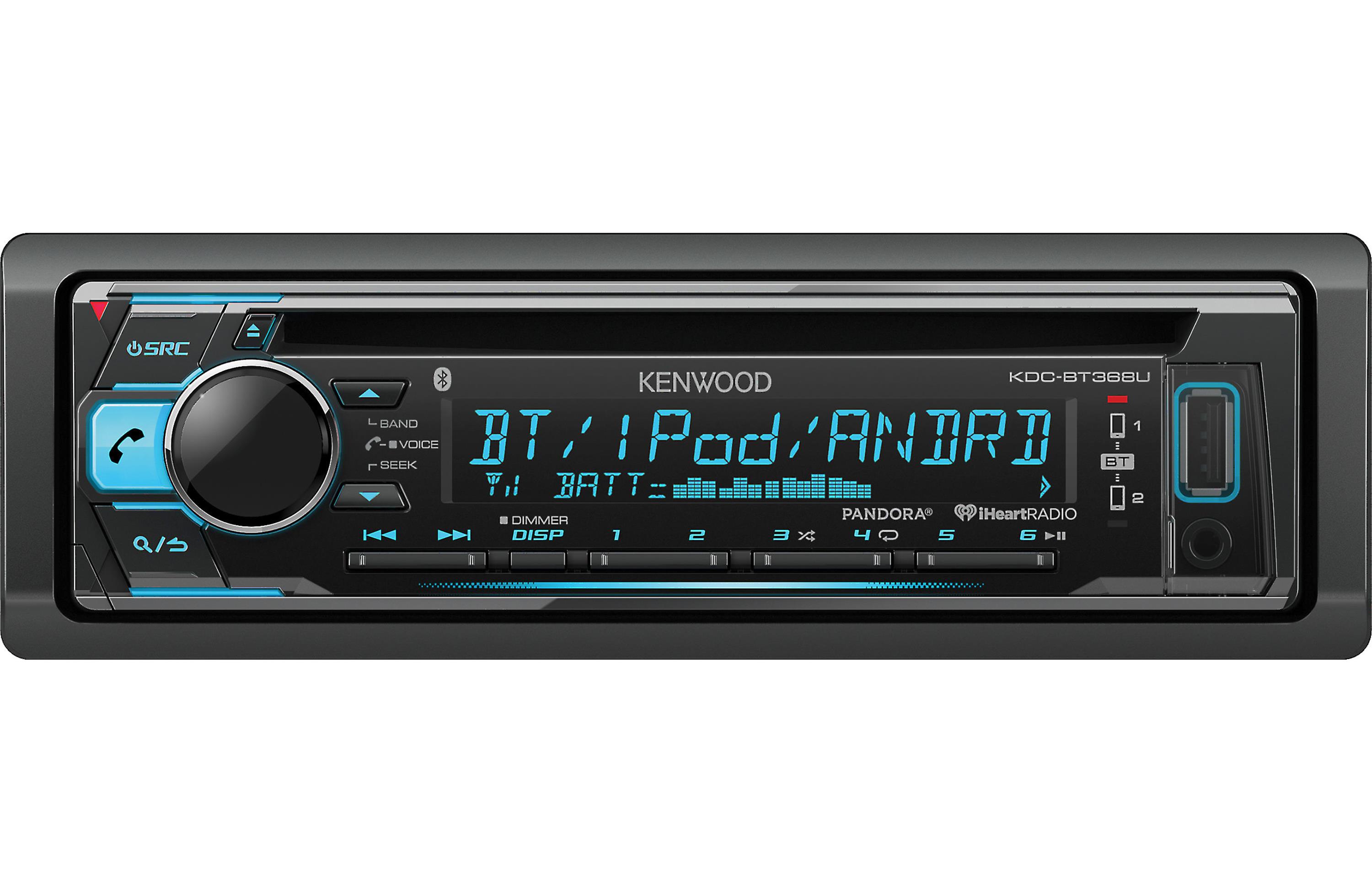 Kenwood KDC BT368U Bluetooth Car Stereo Receiver - Wireless Music Streaming & Hands-Free Calling for Cars, Trucks & SUVs - Perfect for Road Trips & Commuting