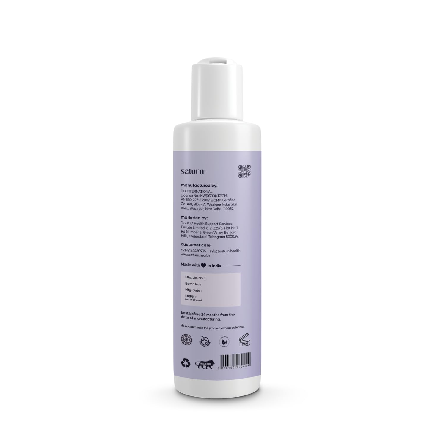 GHC Growwb Saturn Hair Growth Shampoo - Anti Hair Fall & Nourishing Treatment for Thicker, Healthier Hair - 200ml (Pack of 1) - Perfect for Daily Use & Scalp Care Routine