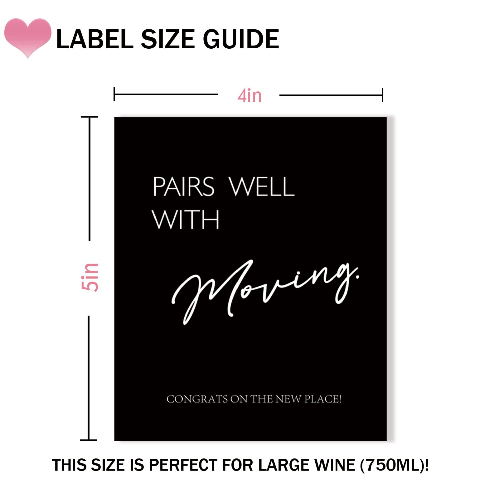 4 Pack New Home Wine Bottle Labels - Perfect Housewarming Gift for New Homeowners - Moving Wine Stickers & Welcome Home Decor - Ideal for Parties, Gifts & Home Decorations