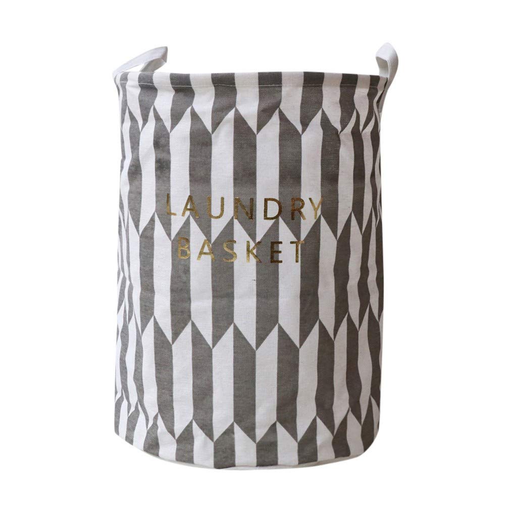 Waterproof Laundry Basket with Lid - Foldable Storage Organizer for Clothes, Towels & Bedding (Gray, One Size) - Perfect for Bathroom, Laundry Room & Dorm Organization