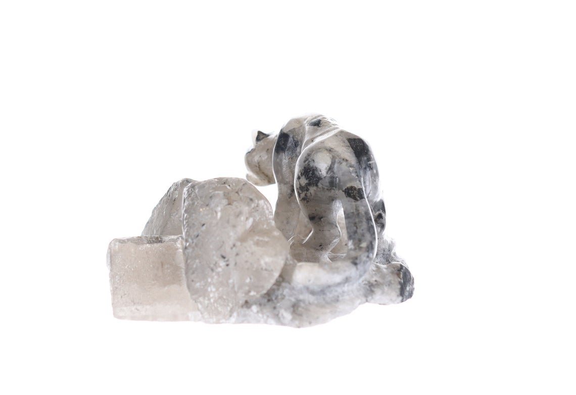 Natural Colombian Emerald Panther Rough Crystal Sculpture – Handcrafted Gemstone Art for Home Decor, Meditation & Spiritual Healing