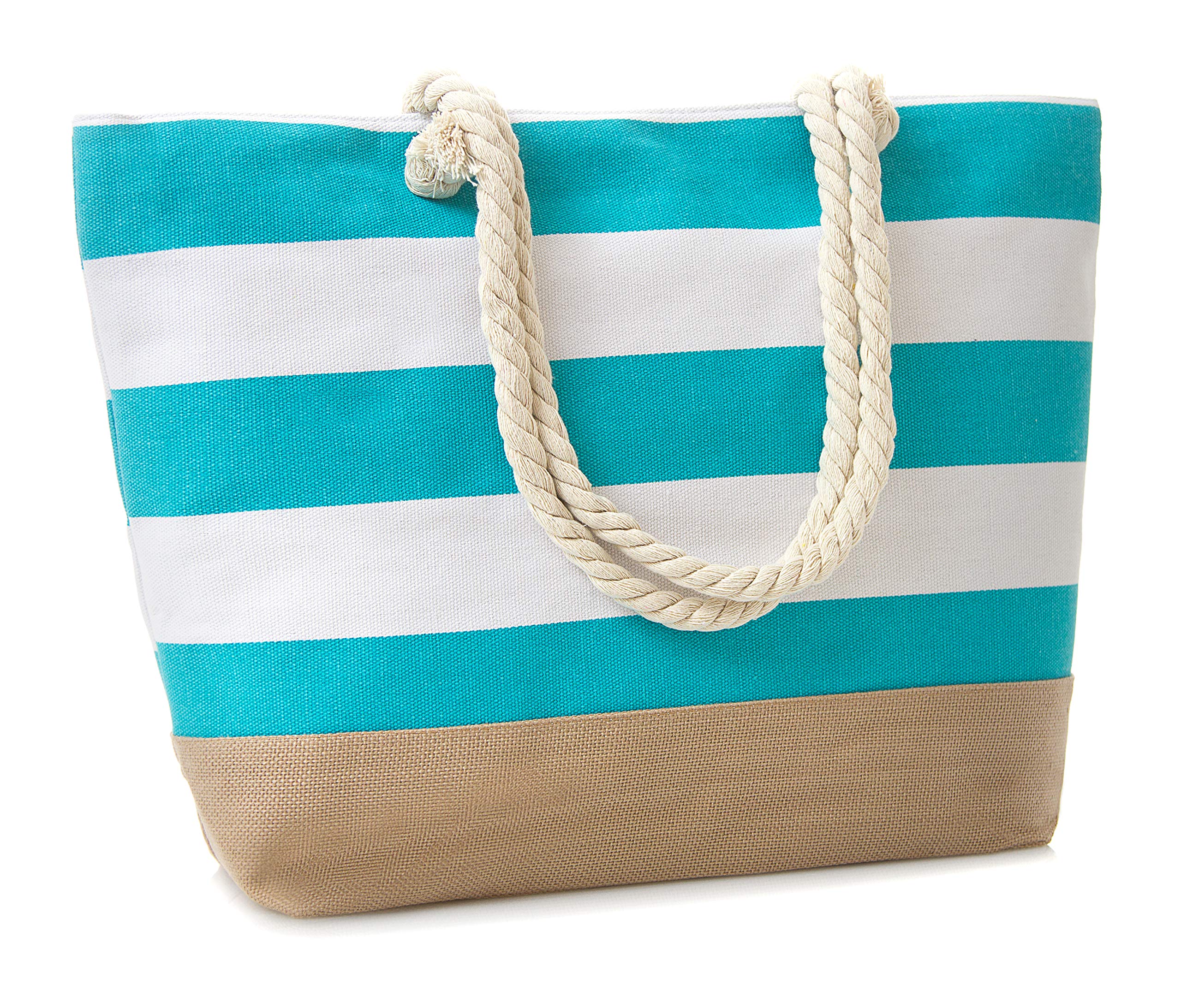 Durable Waterproof Tote Bag for Women - Large Travel Beach Bag with Zipper Pockets - Perfect for Shopping, Gym, Work & Vacation Essentials
