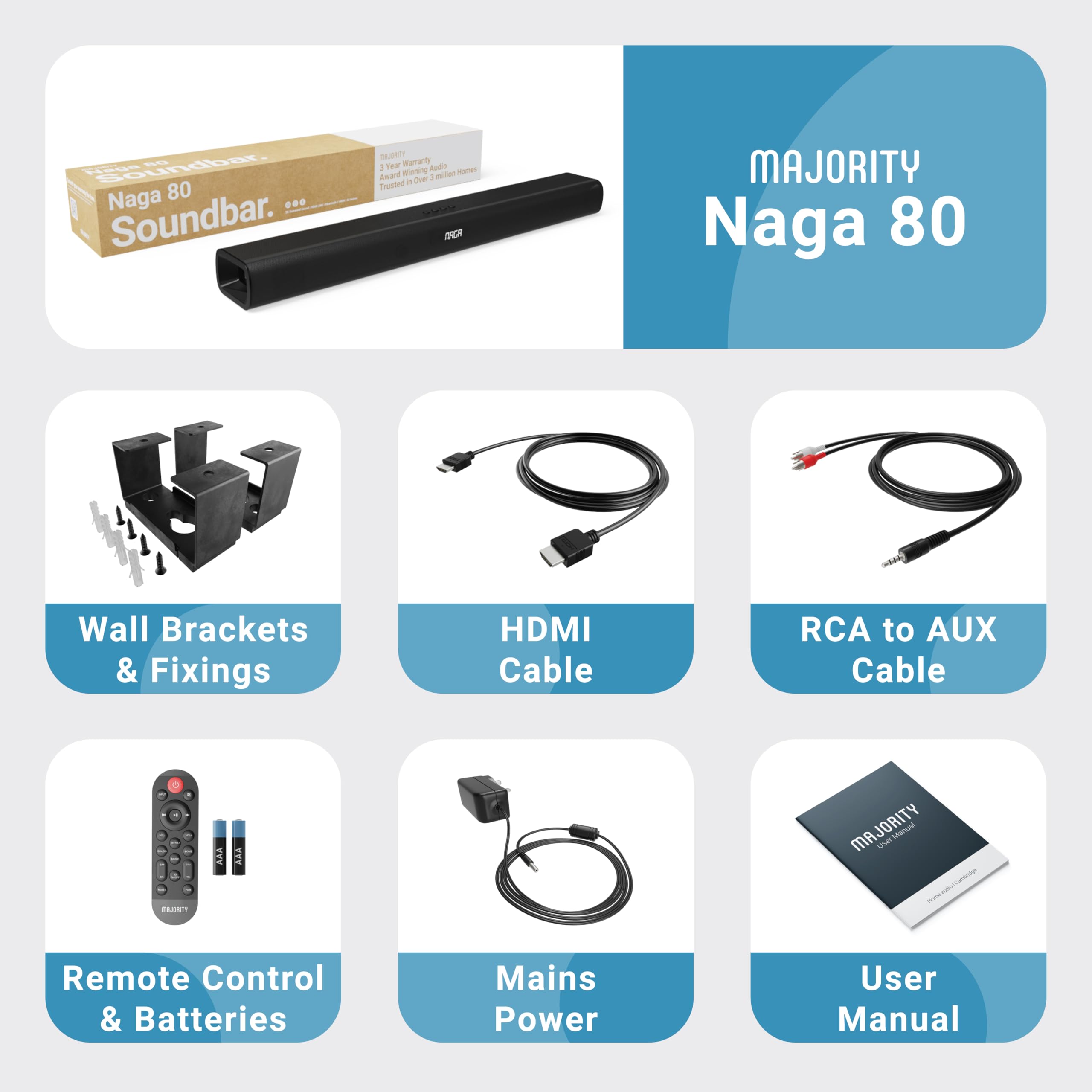 Majority 140W Bluetooth Sound Bar for Smart TV | 31