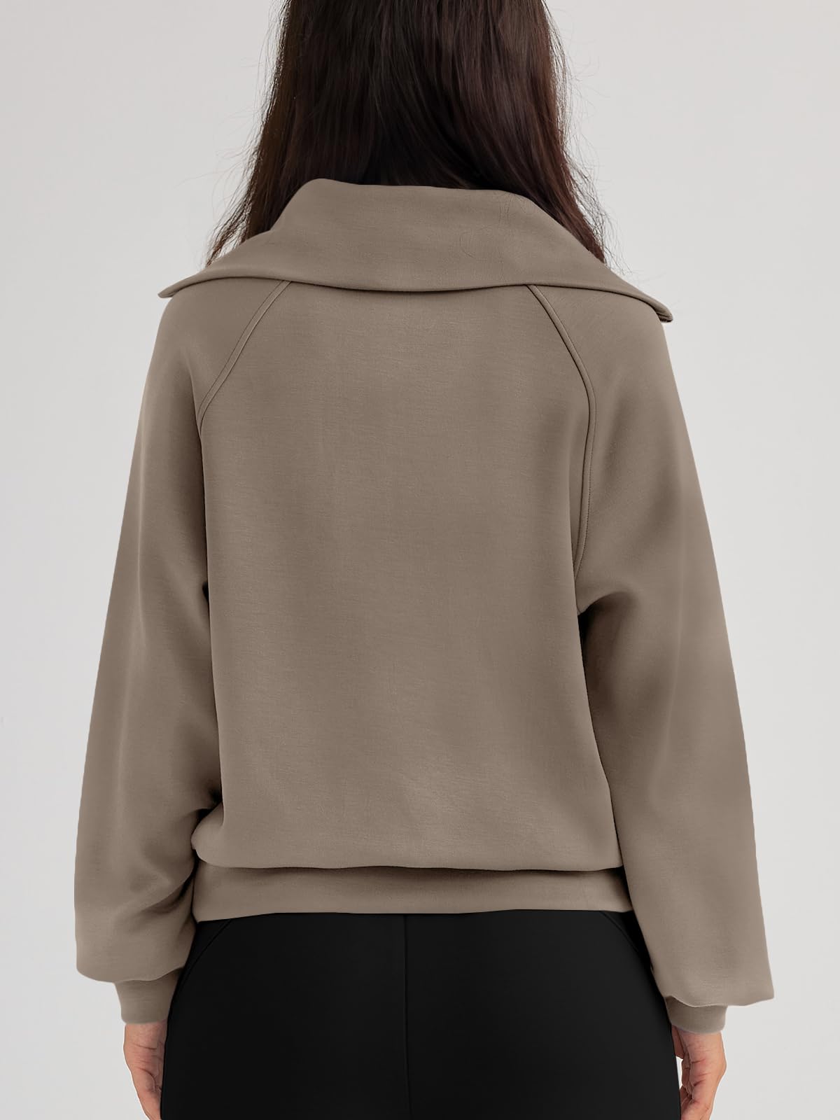 Trendy Queen Women's Oversized Half Zip Pullover Sweatshirt - Long Sleeve Quarter Zip Hoodie for Teen Girls | Y2K Fashion | Cozy Fall Outfit for School, Casual Wear & Street Style