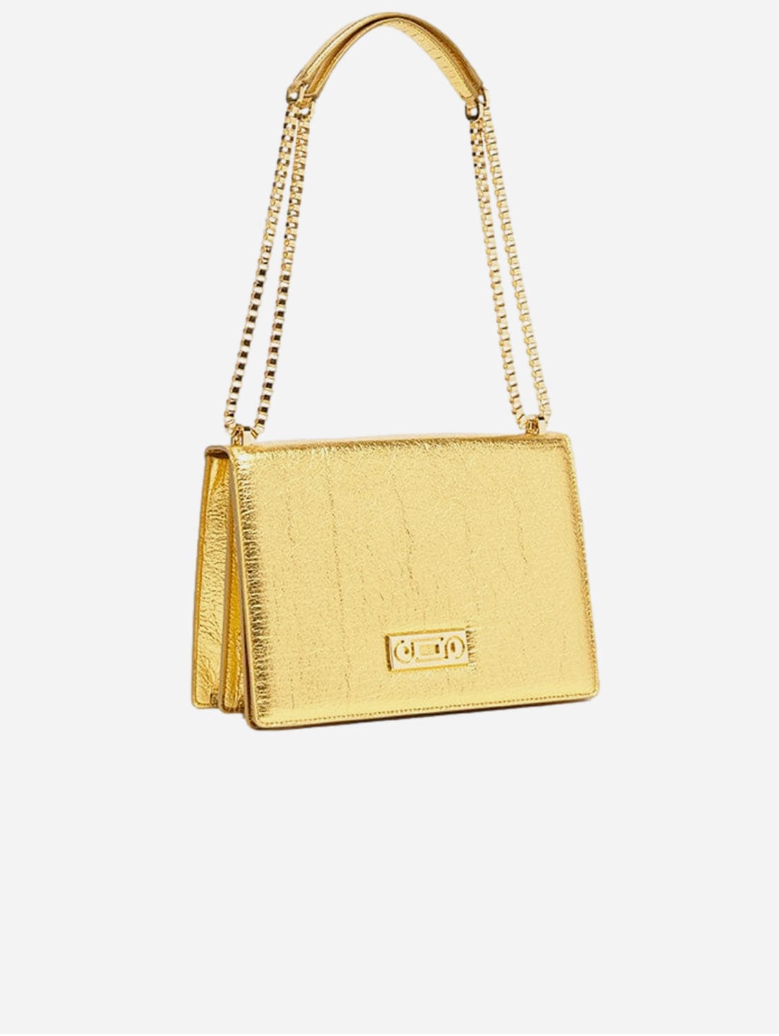 Vegan Leather Shoulder Bag - Cristiana Pinatex® Gold Metallic Crossbody Purse for Women | Ethical Fashion Accessory for Work, Travel & Everyday Use