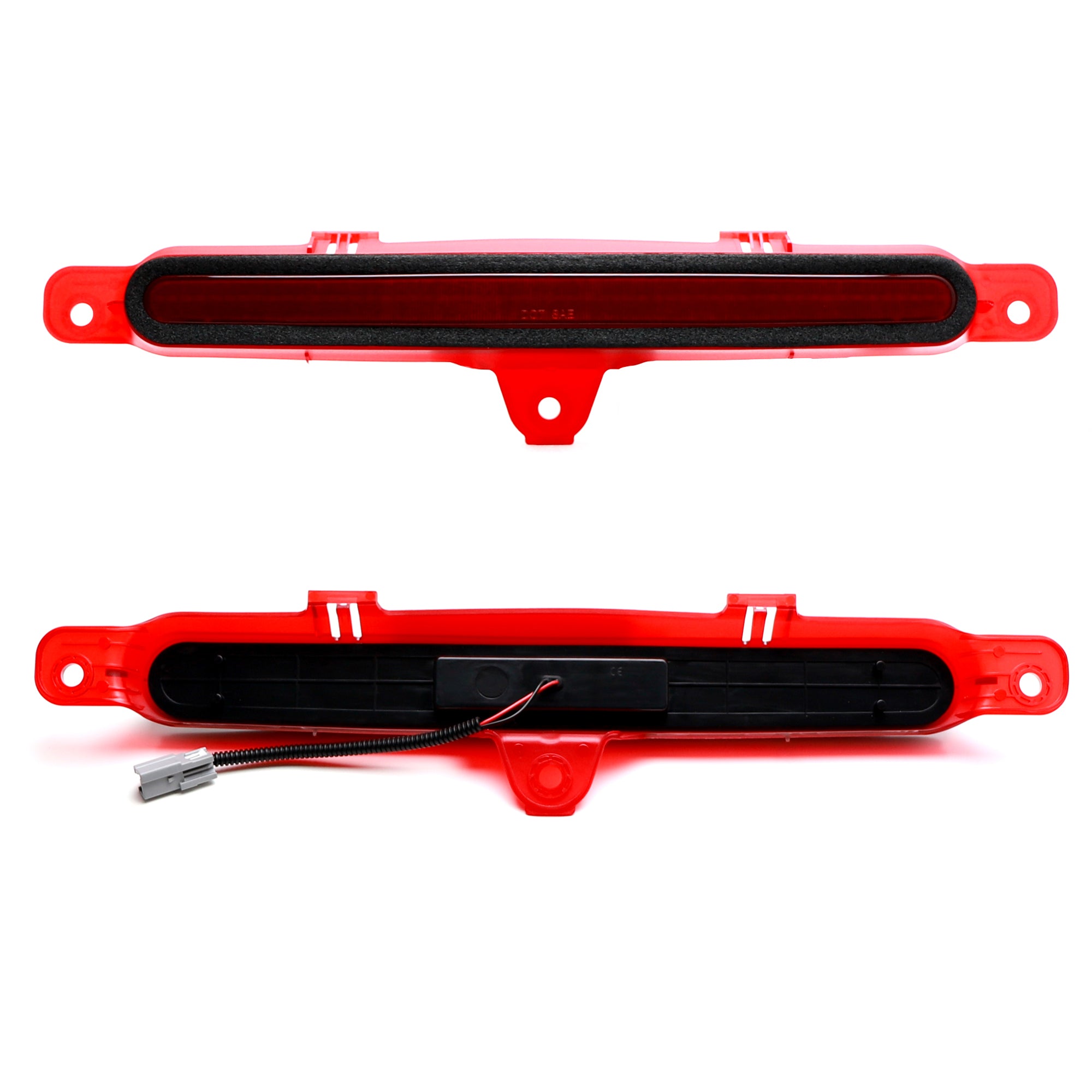 Dark Red Lens Full LED Trunk Lid/Spoiler Third Brake Light Compatible with 2010-2014 Ford Mustang | High Visibility Safety Light for Night Driving & Car Shows