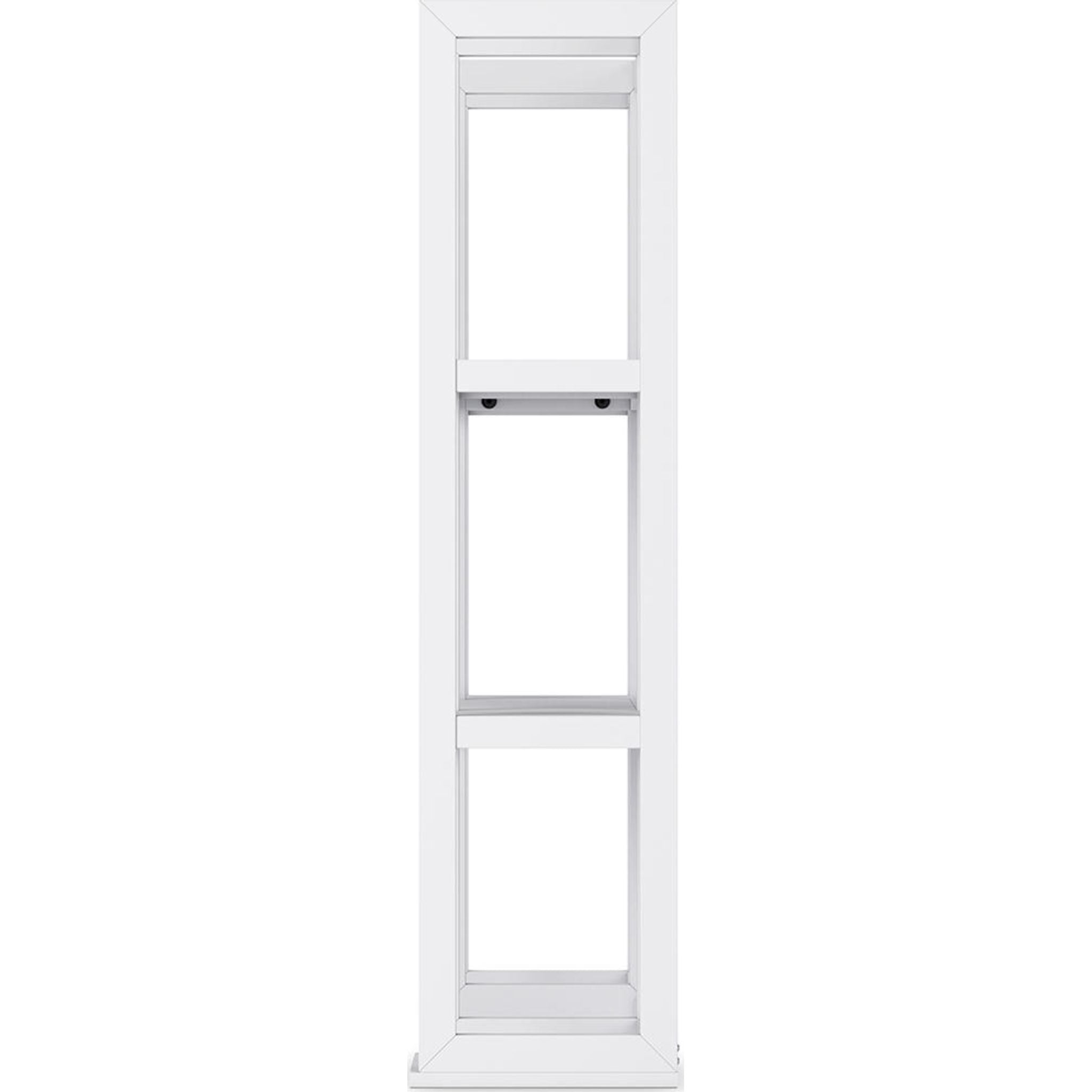 Ashbryn Hutch White and Natural Wood Storage Cabinet - Modern Farmhouse Style Organizer for Living Room, Bedroom, or Entryway (Model D844-61)