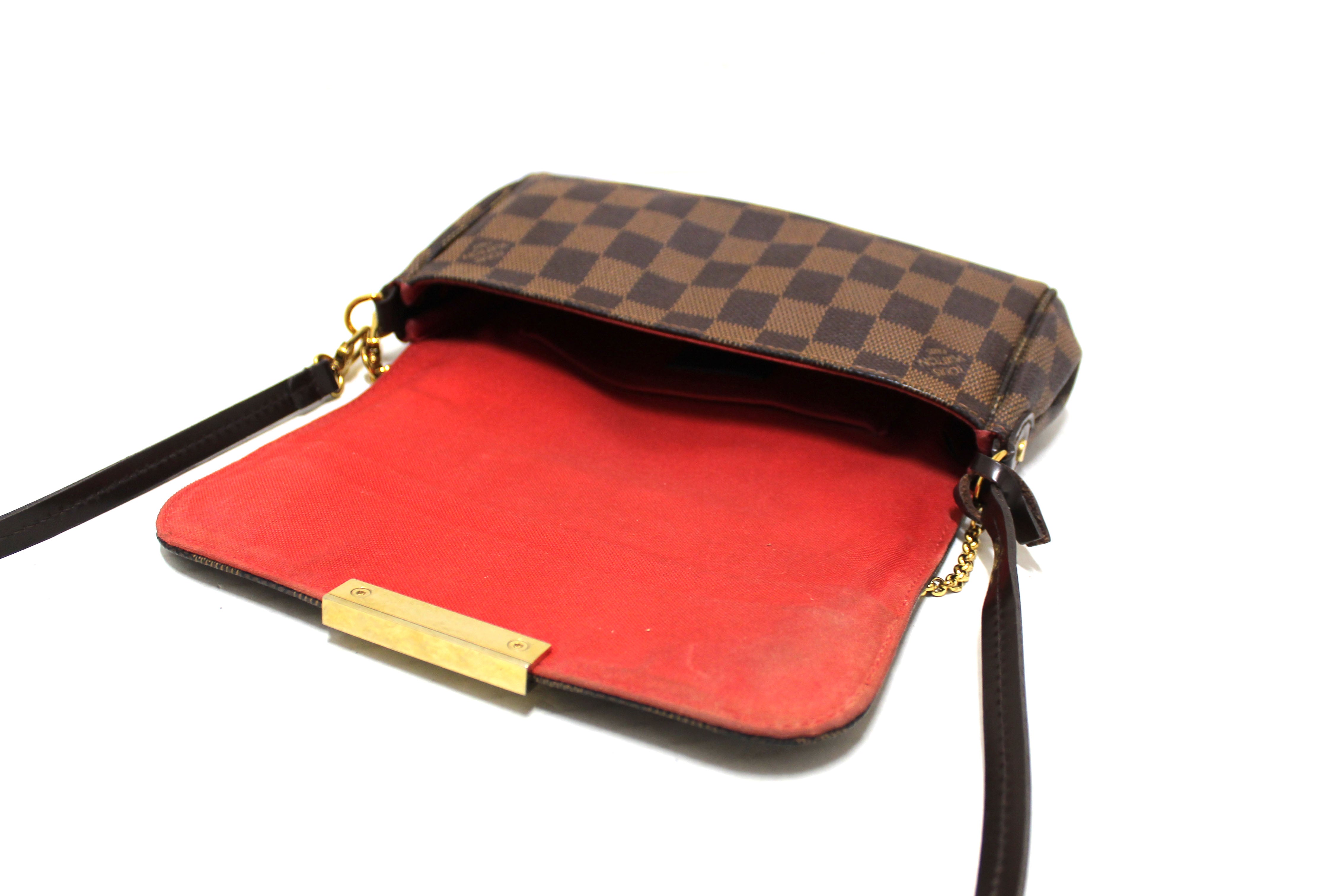Authentic Louis Vuitton Damier Ebene Favorite PM Crossbody Bag - Luxury Designer Handbag for Women, Perfect for Work, Travel & Everyday Use