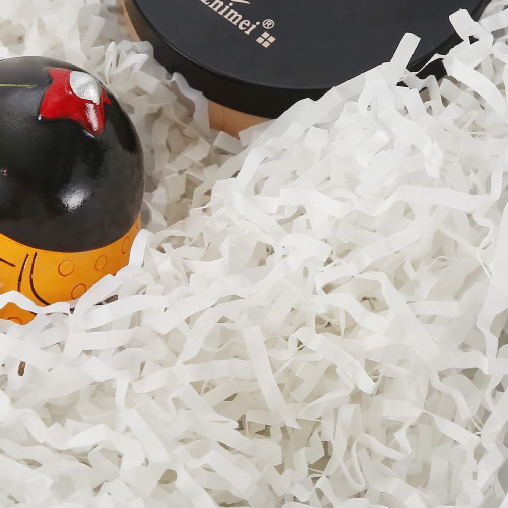 1 LB White Crinkle Cut Paper Shred - Gift Basket & Wrapping Filler, Decorative Packing Material for Parties, Weddings, Easter Baskets & Home Decor
