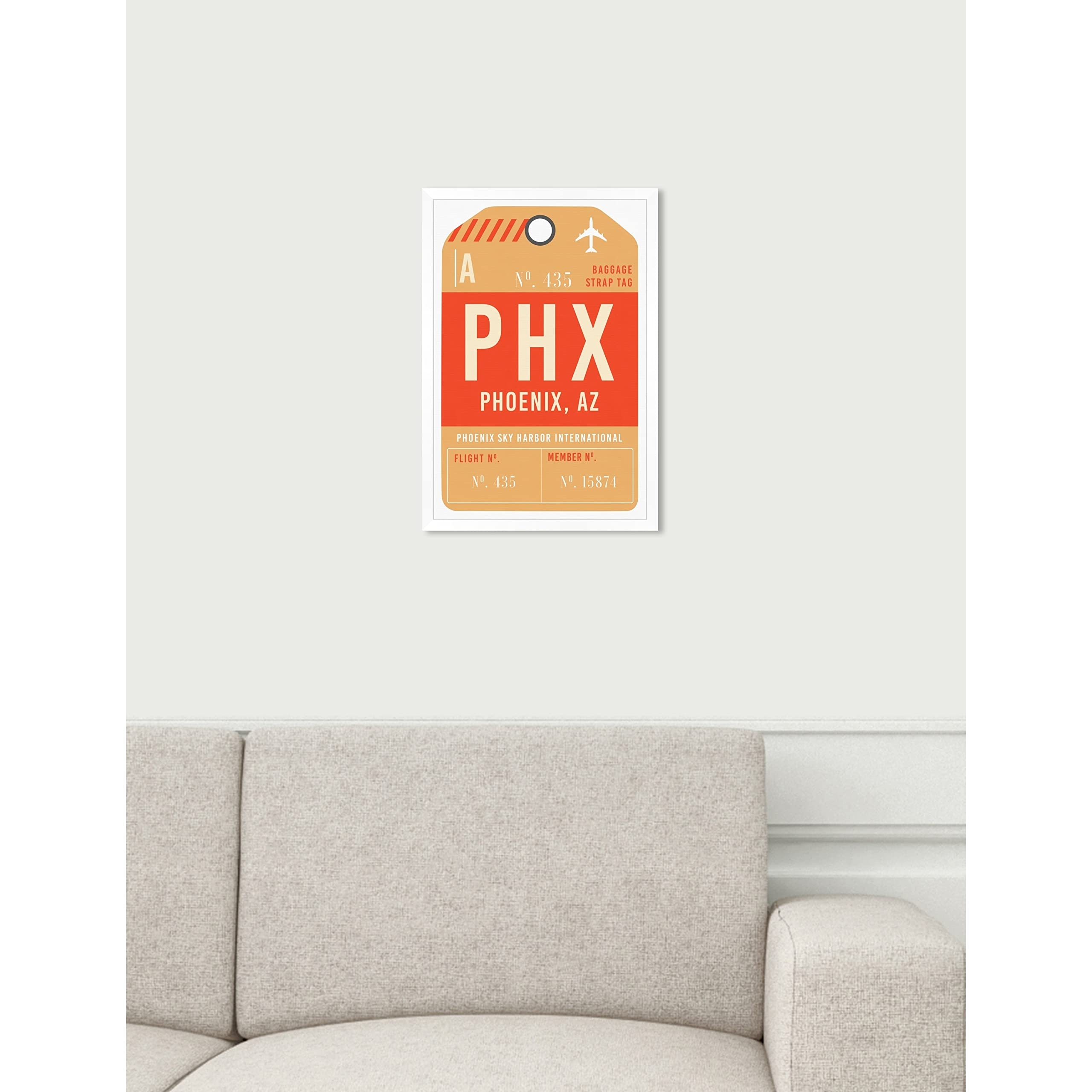 Oliver Gal 'Phoenix Luggage Tag' Framed Wall Art Print - 10