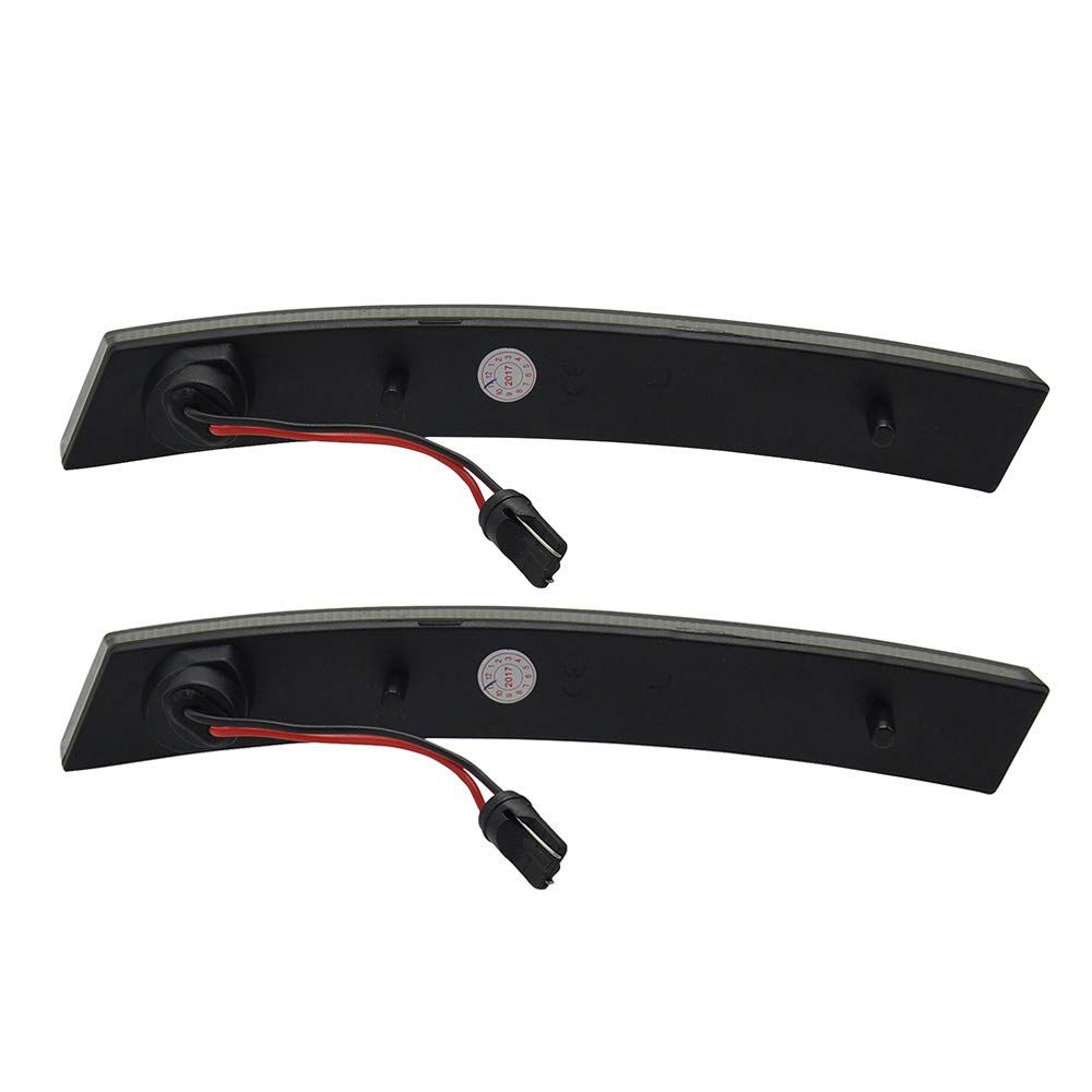 Smoked LED Side Marker Lights for MINI Cooper R50 R52 R53 - Front & Rear Amber & Red (4-Piece Set) - Upgrade Your Car's Style & Safety for Night Driving & Custom Look