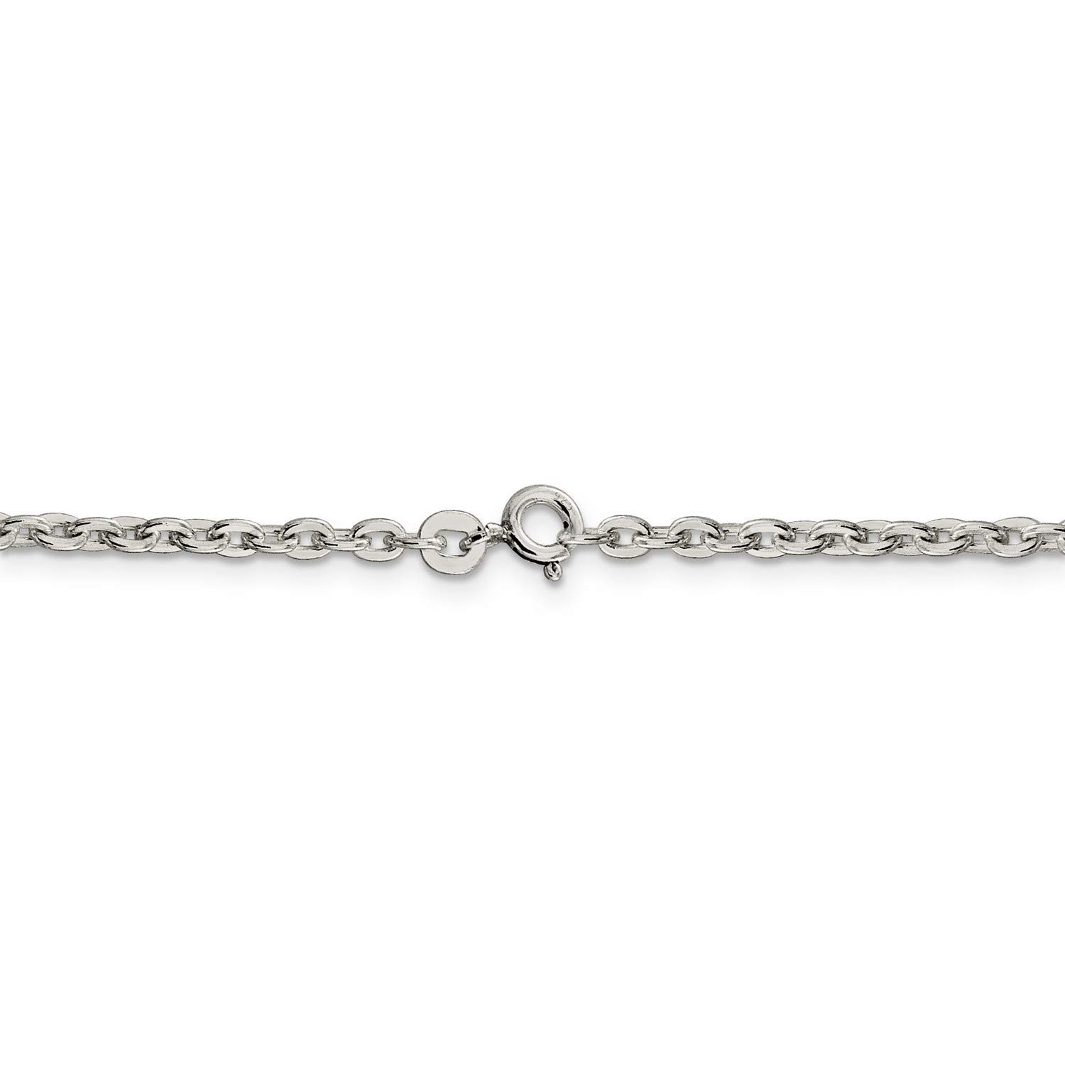 925 Sterling Silver Flat Link Cable Chain Necklace or Bracelet - Durable & Hypoallergenic Jewelry for Women, Men - Perfect for Everyday Wear, Gifts & Special Occasions