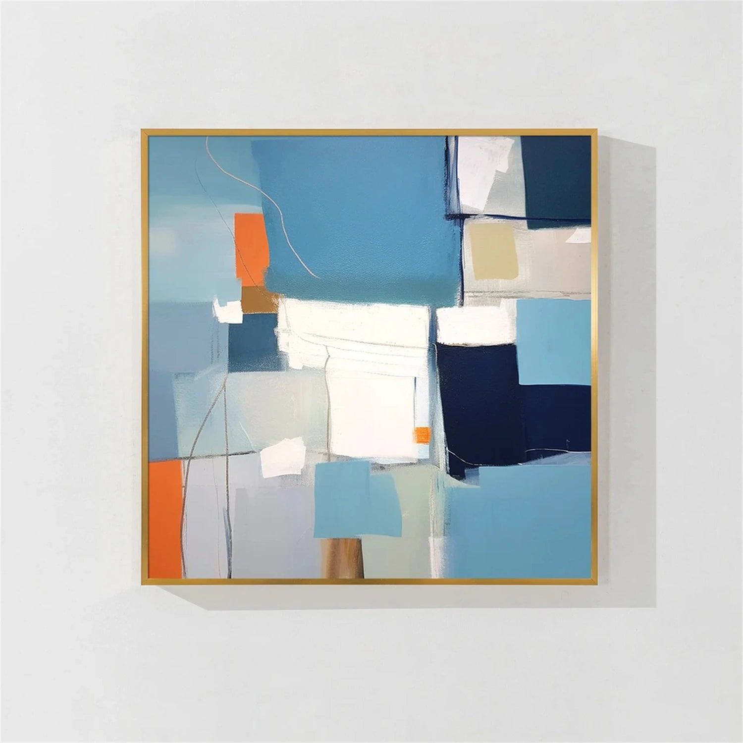 Abstract Painting #AB 292 - Modern Wall Art Decor for Living Room, Bedroom & Office - Handmade Canvas Artwork