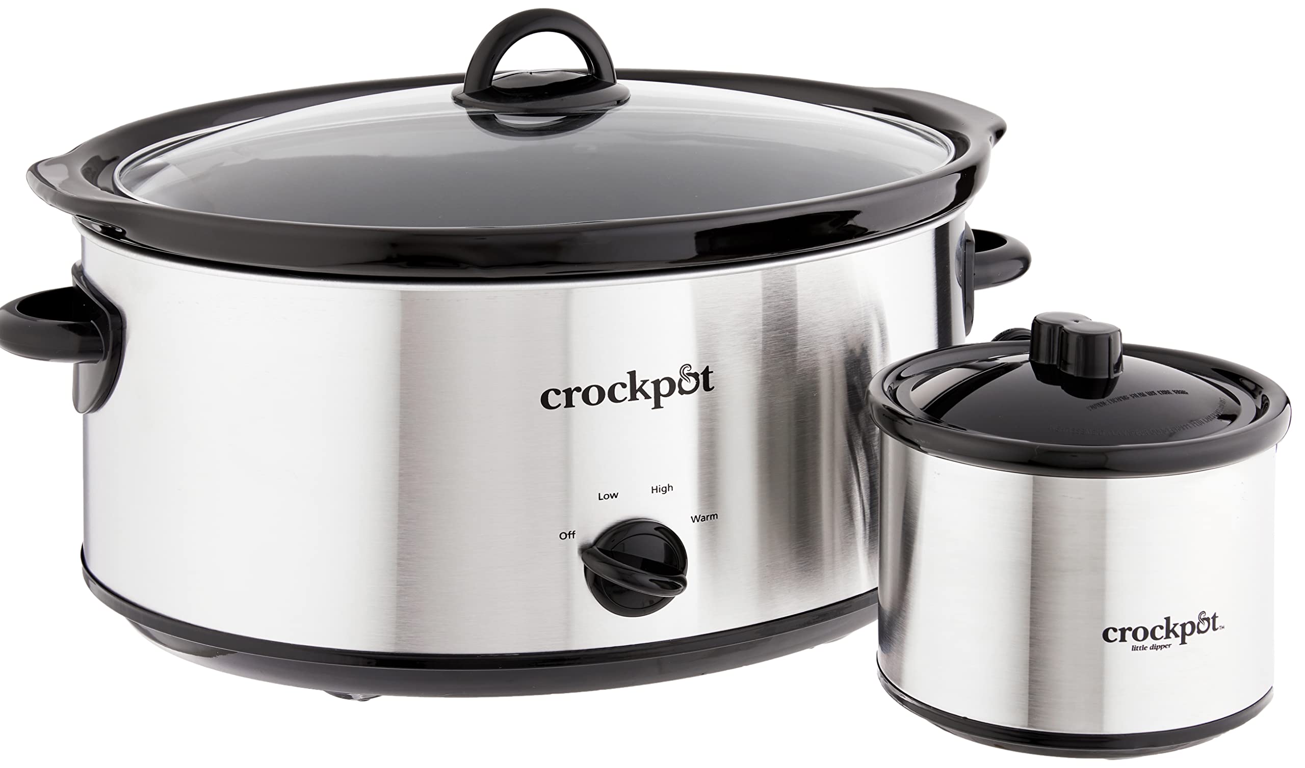 **Crockpot 8 Quart Slow Cooker with 16oz Mini Food Warmer - Stainless Steel - Perfect for Family Dinners, Meal Prep & Entertaining**