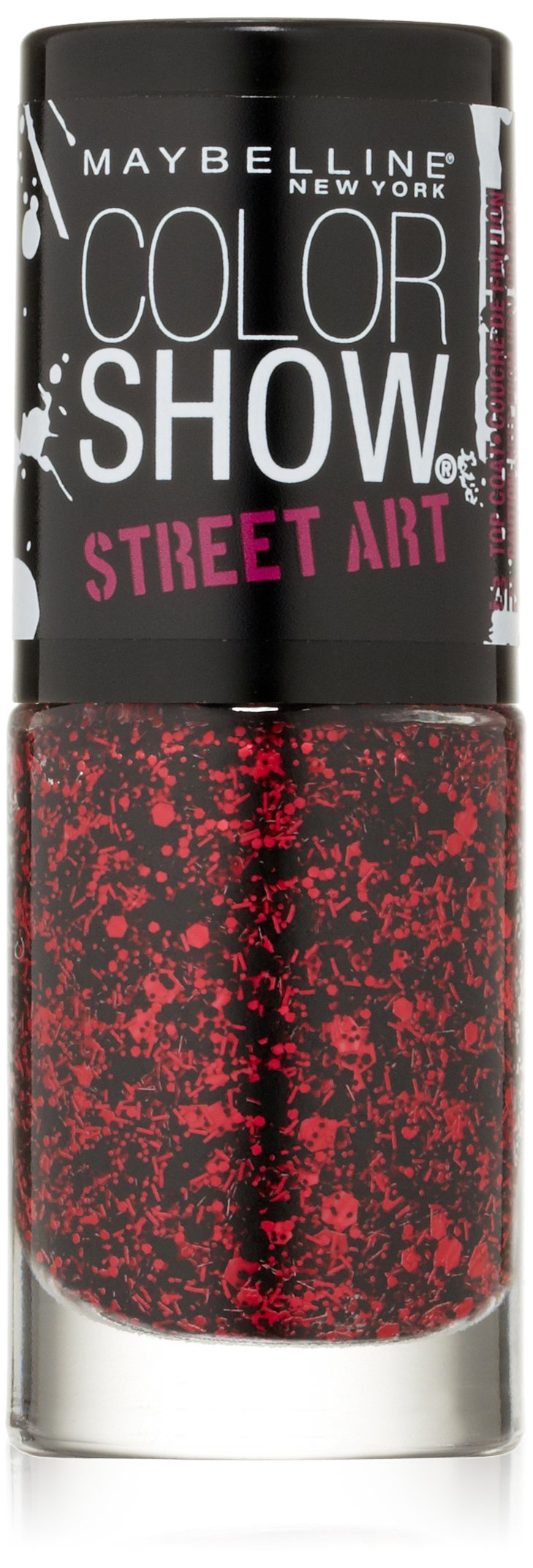 Maybelline New York Color Show Street Art Top Coat No. 22 Wild At Heart - 0.23 Fl Oz Nail Polish - Long-Lasting Shine & Vibrant Color - Perfect for Daily Wear, Parties & Special Occasions
