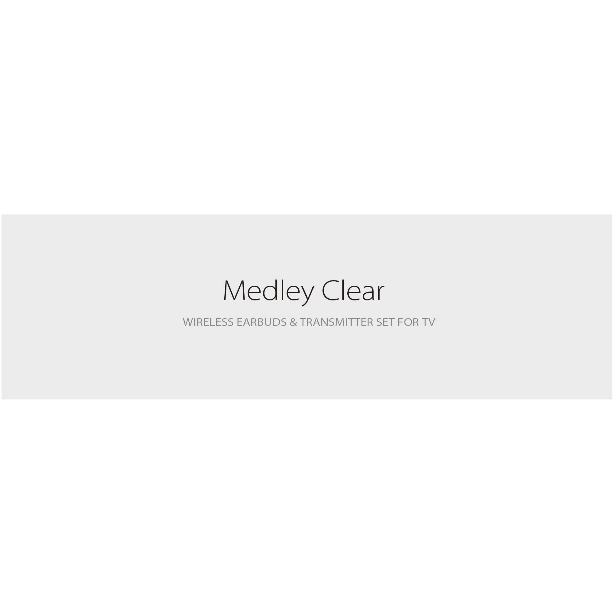 Avantree Medley Clear Series Wireless Earbuds for TV - Bluetooth Headphones with Transmitter & Charging Dock, Clear Dialogue, Enhanced Volume, Soundbar Passthrough - Perfect for Home Theater, Late Night TV Watching & Hearing Assistance
