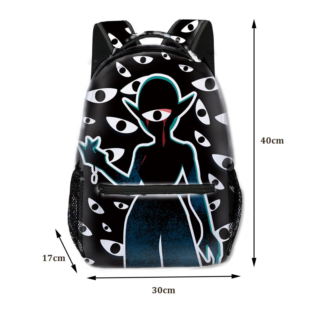 Horror Game Themed Kids Backpack - Cute Cartoon School Bag with Large Capacity for Boys & Girls - Perfect for School, Travel & Halloween Costumes