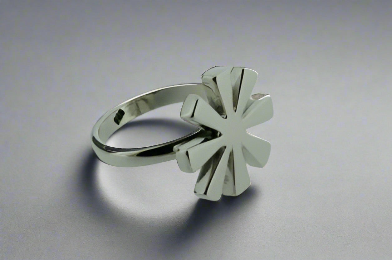 Stylish Sterling Silver Propeller Ring - Unique Aviator Jewelry for Men & Women - Perfect for Everyday Wear, Gifts & Aviation Enthusiasts