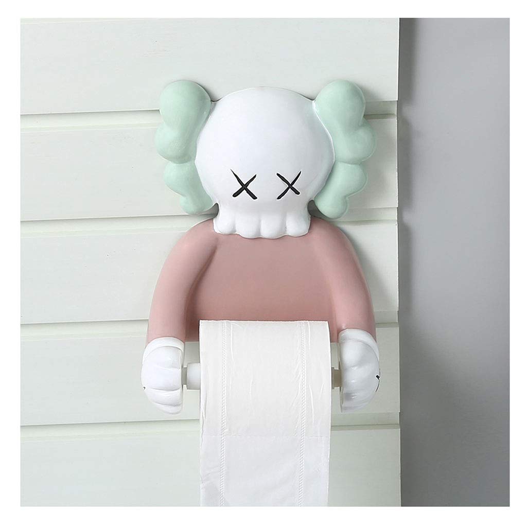 Nordic Creative Cute Wall-Mounted Toilet Paper Holder - Waterproof Bathroom Tissue Roll Dispenser, Brown | Space-Saving Home Decor for Small Bathrooms & Powder Rooms
