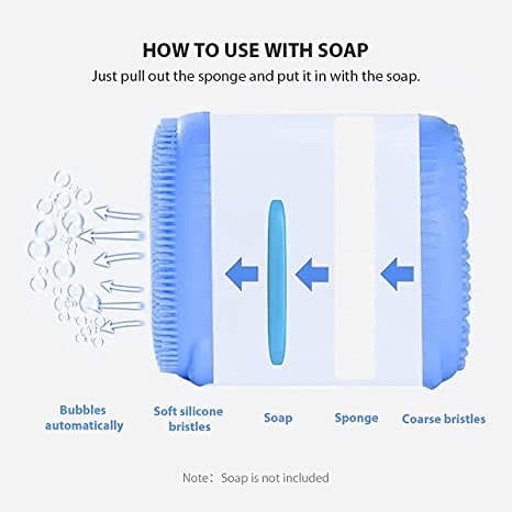 AASTIK Silicone Bath & Body Brush - Exfoliating Scrub Brush with Soft Bristles & Massage Ball | Shower Brush for Smooth Skin | Perfect for Spa, Dry Brushing & Back Scrubbing