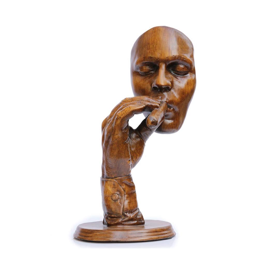 Modern Abstract Character Sculpture - Unique Face Ornament for Home Decor | Creative Nordic Style Figurine | Perfect for Living Room, Office & Smoking Lounge