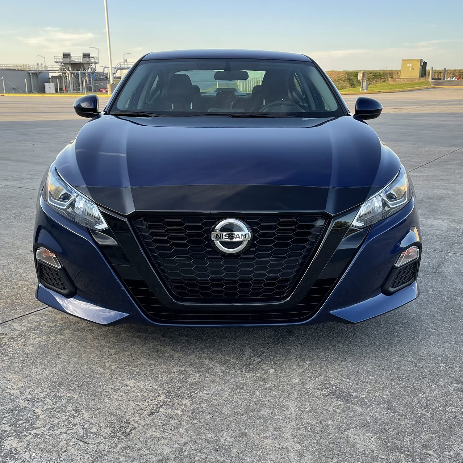 SlickMod Gloss Black Chrome Delete Vinyl Overlay Kit for 2019-2022 Nissan Altima - Front Grill & Hood Trim Cover - Easy DIY Installation - Upgrade Your Car's Appearance for a Sleek, Sporty Look - Perfect for Car Enthusiasts & Customization Projects