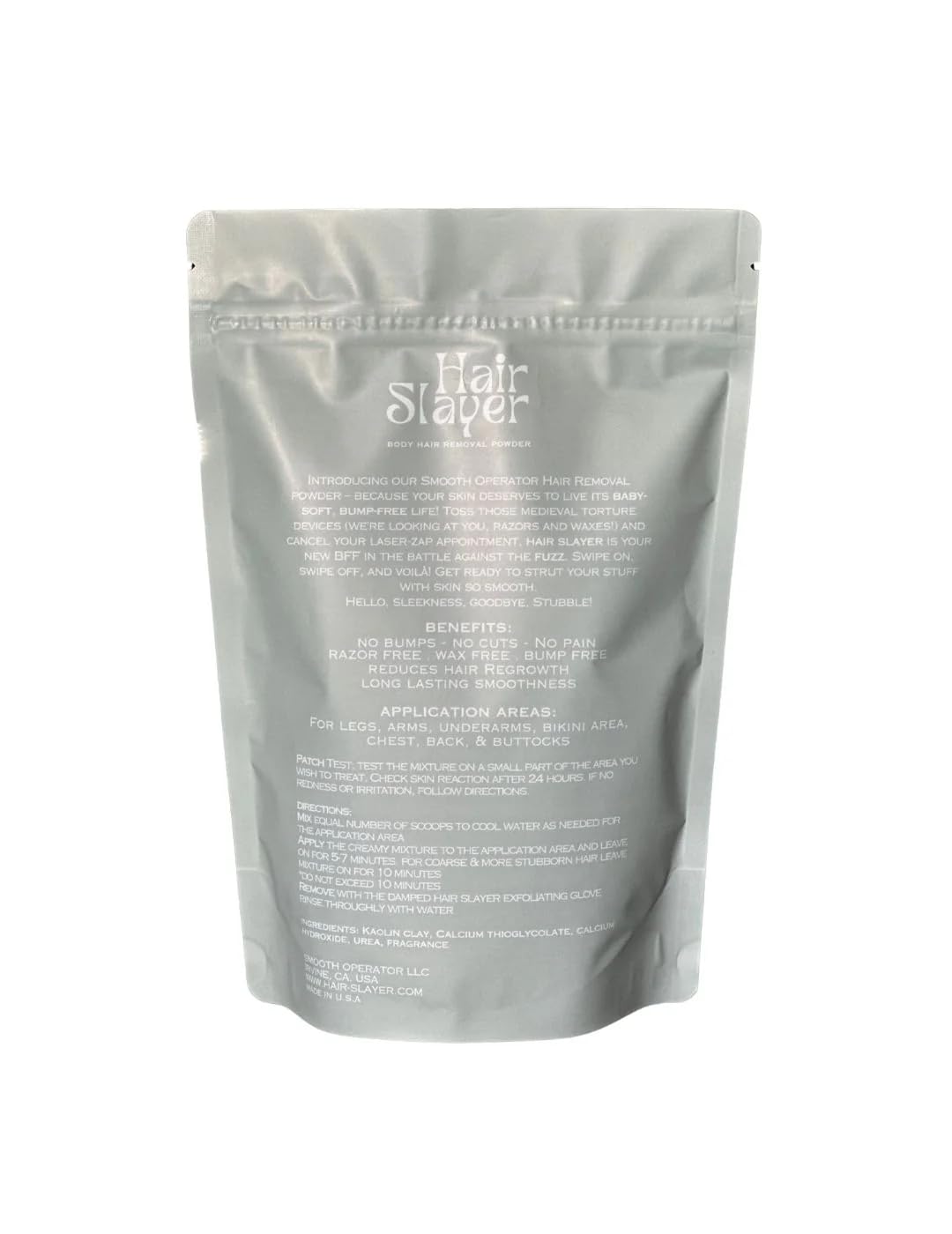 Best Hair Slayer Body Hair Removal Powder for Women & Men - Razor & Wax Free Depilatory for Normal Skin - Long Lasting Smoothness - Perfect for Bikini Line, Legs & Underarms