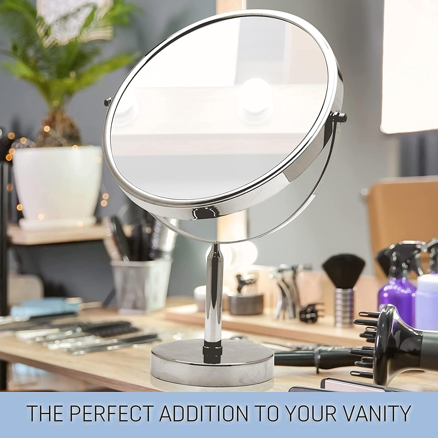 XXLarge Oversized 3X Magnifying Mirror with Stand - Double Sided 3X/1X Magnification - 17