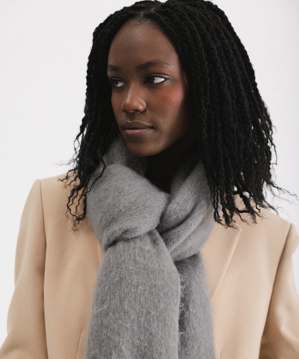Soft & Chunky Mik Oversized Knit Scarf for Women - Winter Warm Fashion Accessory - Perfect for Cold Weather, Travel & Outdoor Activities