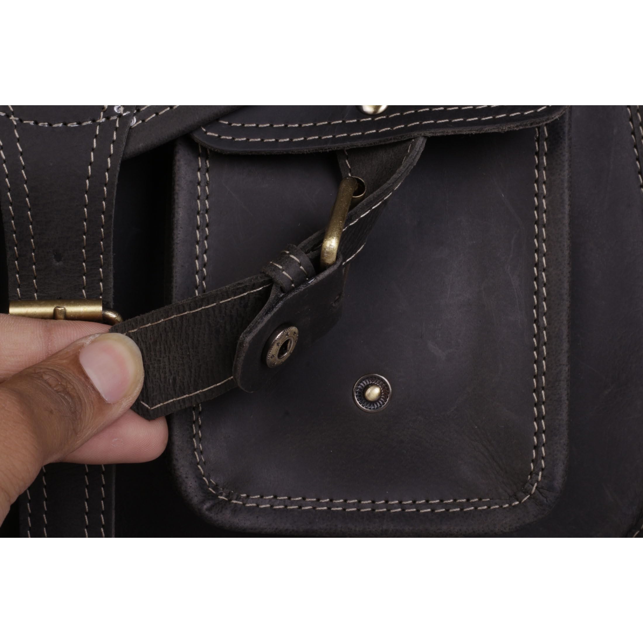 14 Inch Genuine Leather Purse for Women - Stylish Shoulder Bag & Crossbody Satchel - Ladies Tote Handbag for Travel, Work & Everyday Use
