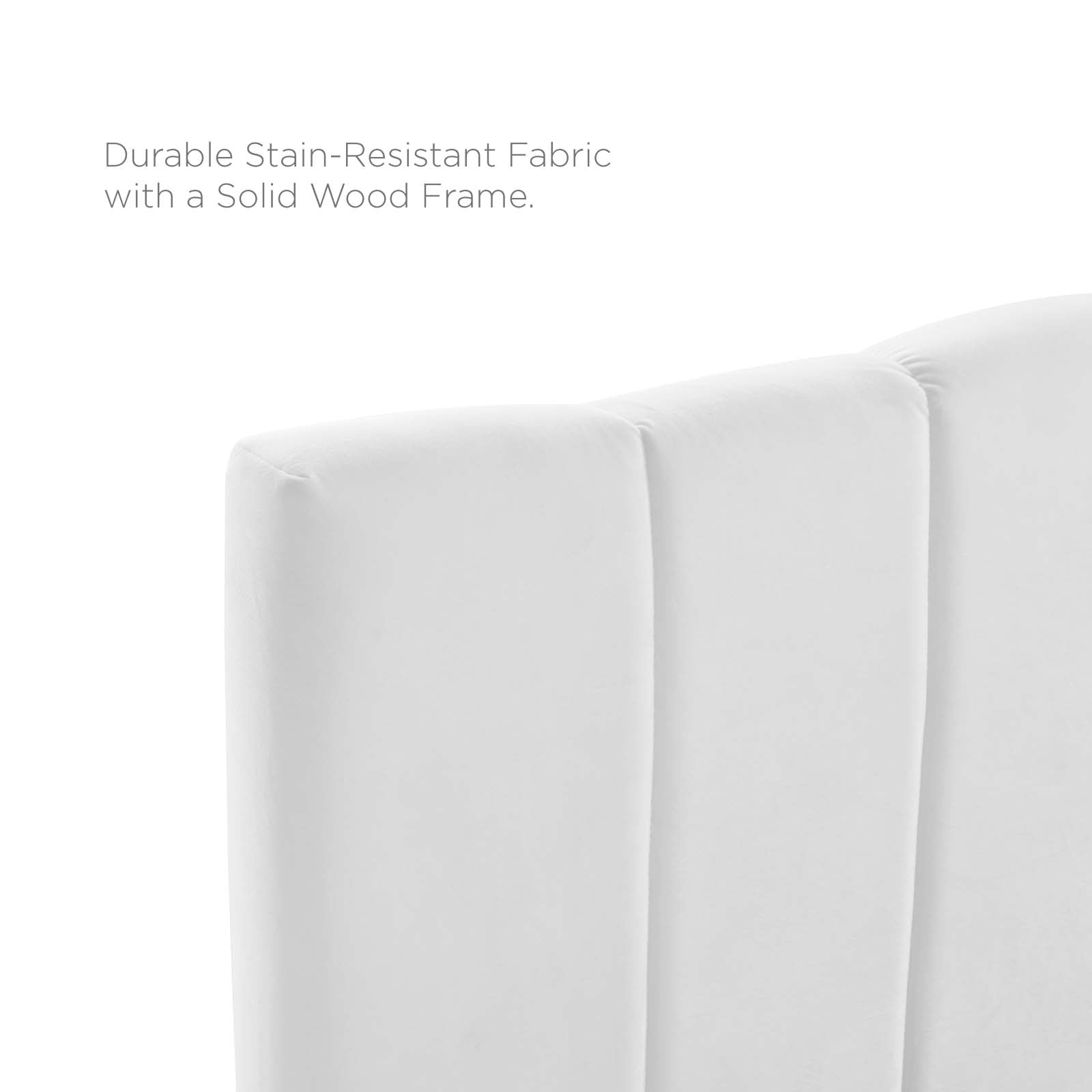 Camilla Channel Tufted Performance Velvet Headboard - Queen Size Upholstered Bed Headboard with Nailhead Trim - Perfect for Master Bedroom, Guest Room & Home Decor