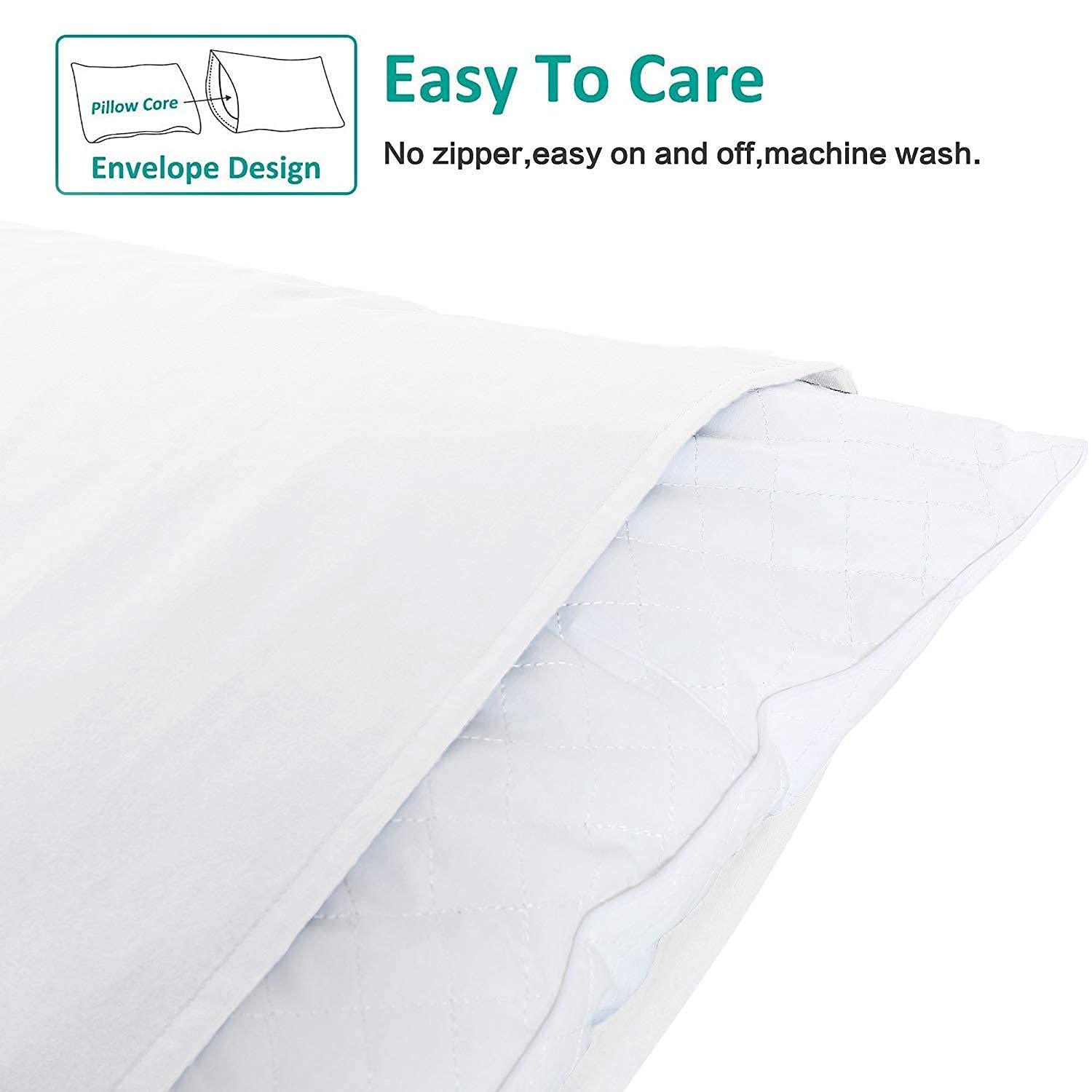 NTBAY Queen Size White Microfiber Pillowcases & Pillow Shams Set - 20 x 30 Inches - Ultra Soft Bedding for Side Sleepers & Hotel Luxury Feel