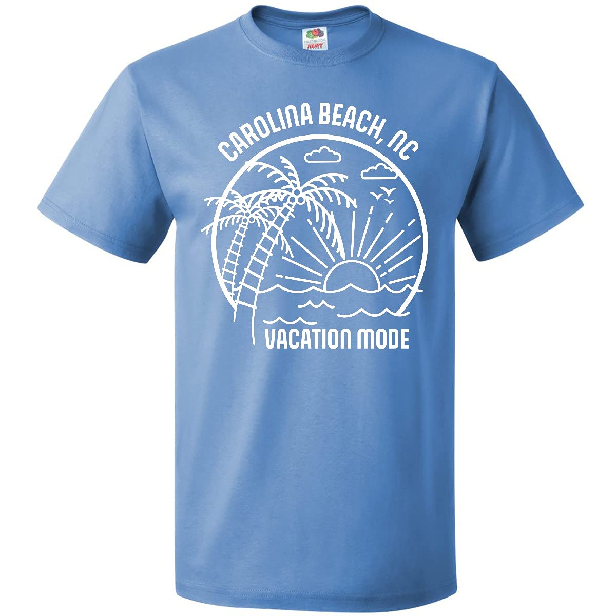 Inktastic Summer Vacation Mode Carolina Beach North Carolina T-Shirt - Comfortable Graphic Tee for Beach Lovers & Travel Enthusiasts - Perfect for Summer Trips, Coastal Getaways & Casual Outings