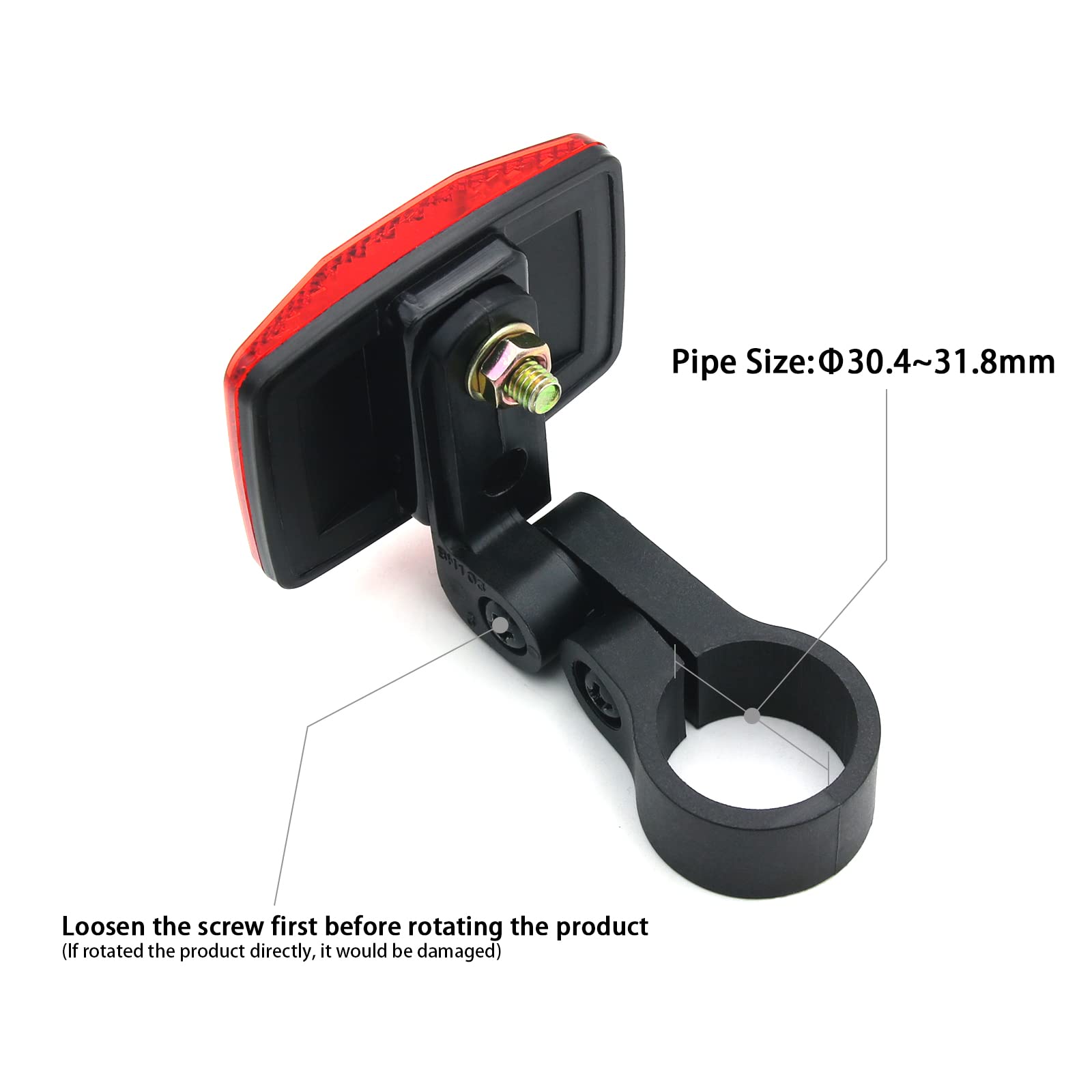 Bike Rear Reflector for Seatpost - High Visibility Red Safety Light for Night Cycling & Commuting