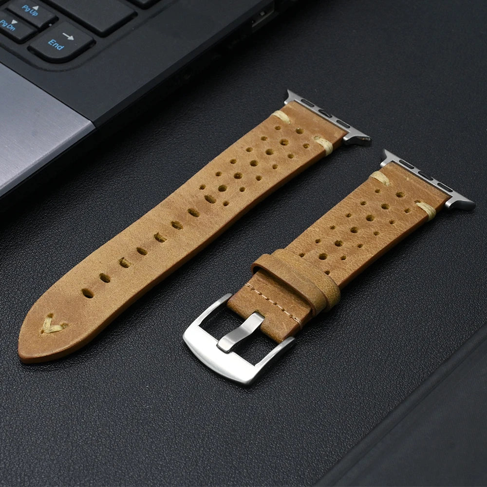 Enzo Classic Genuine Leather Watch Band - Stylish & Durable Replacement Strap for Men & Women - Perfect for Casual, Office & Formal Occasions