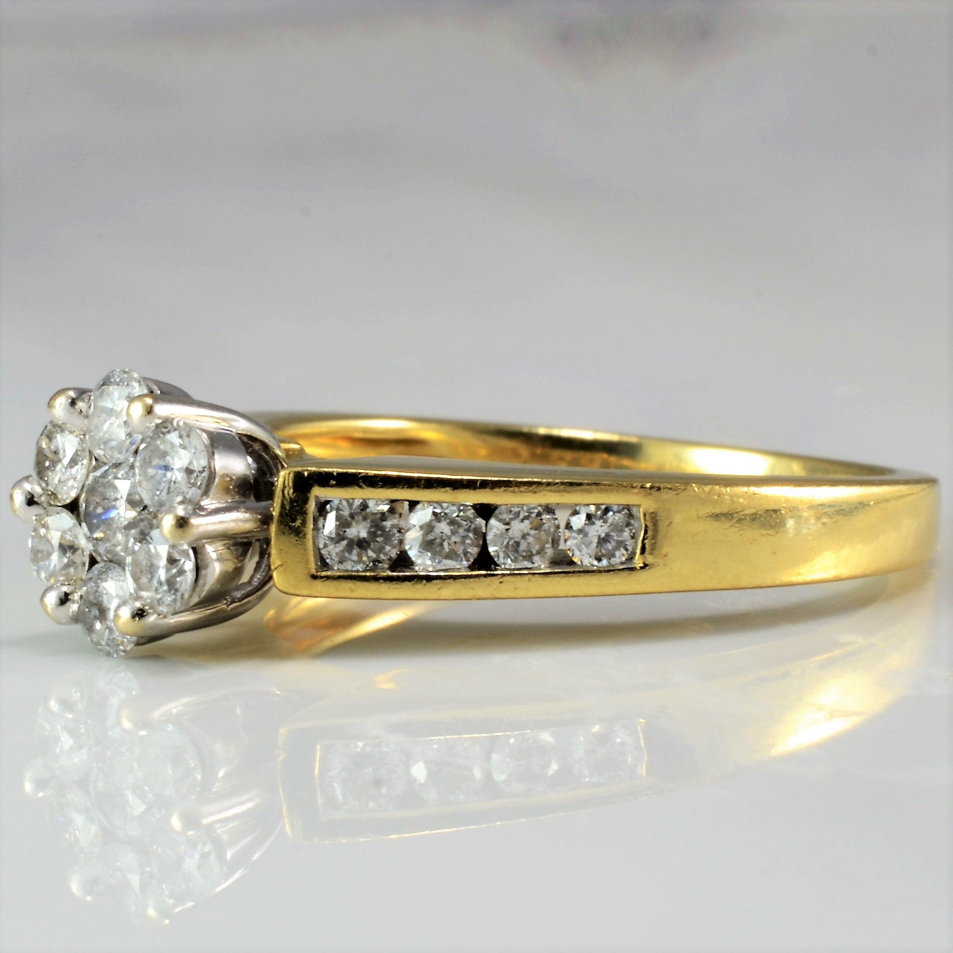 0.55 Carat Cluster Diamond Ring for Women | Size 7 | Elegant Wedding, Engagement & Anniversary Jewelry Gift