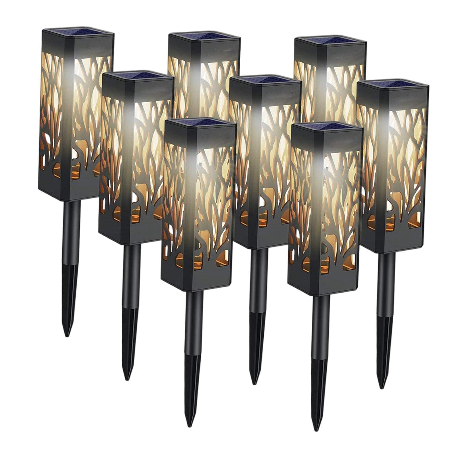 8Pcs Solar LED Pathway Lights Outdoor - Waterproof Garden Lawn Lights with Warm White Glow, Solar Powered Decorative Lighting for Patio, Yard, Walkway & Landscape (Perfect for Evening Ambience & Garden Decor)