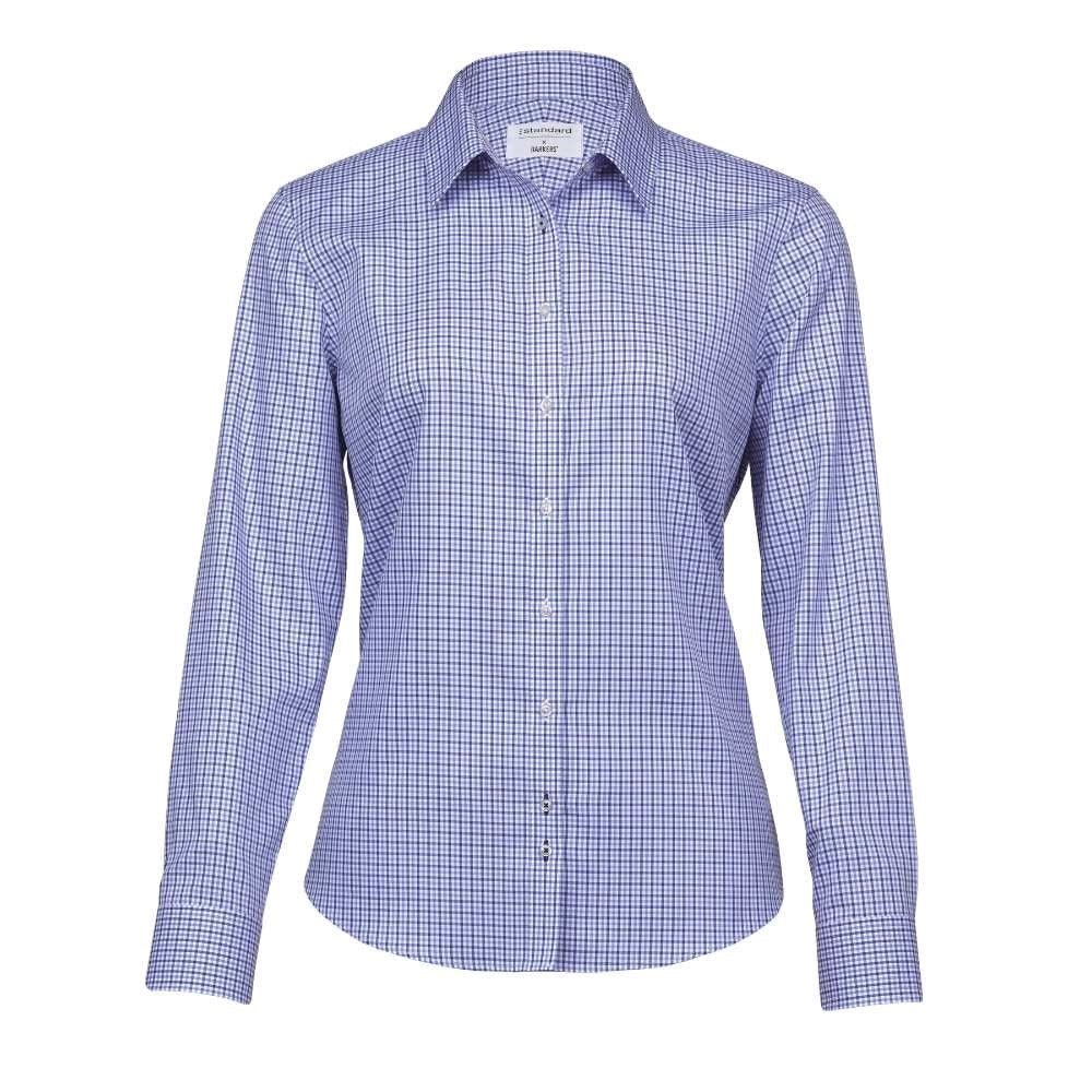 Barkers Stamford Women's Checkered Flannel Shirt - Stylish Casual Button-Up for Fall & Winter - Perfect for Office, Outdoors & Layering