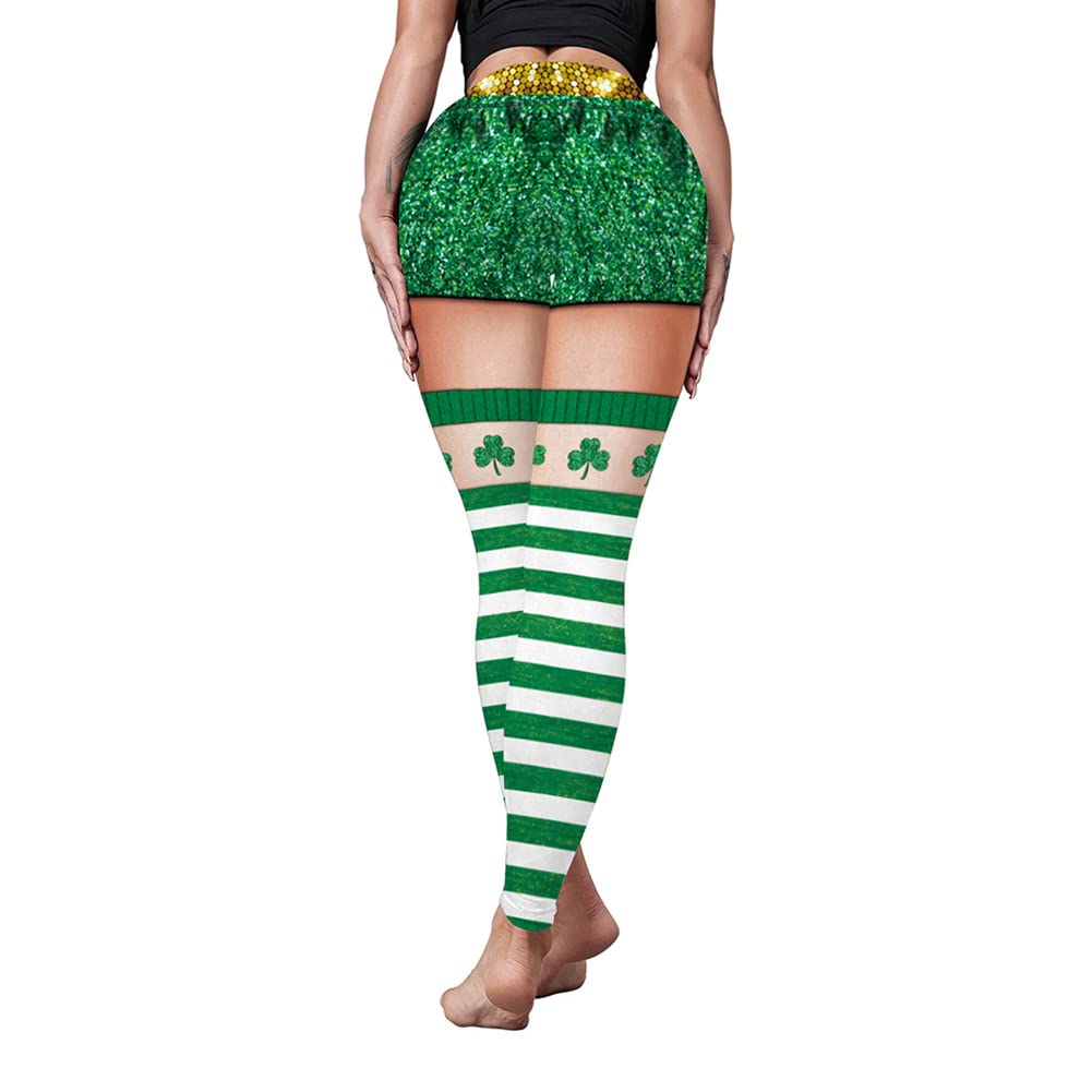 FYMNSI Women's Christmas Leggings - Festive Xmas Printed High Waist Yoga Pants, Stretchy Workout Running Tights for Holiday Parties, Gift Exchange & Winter Activities