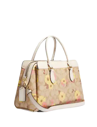 Coach Darcie Carryall Handbag - Signature Canvas Floral Print Tote Bag for Women | Perfect for Work, Travel & Everyday Use