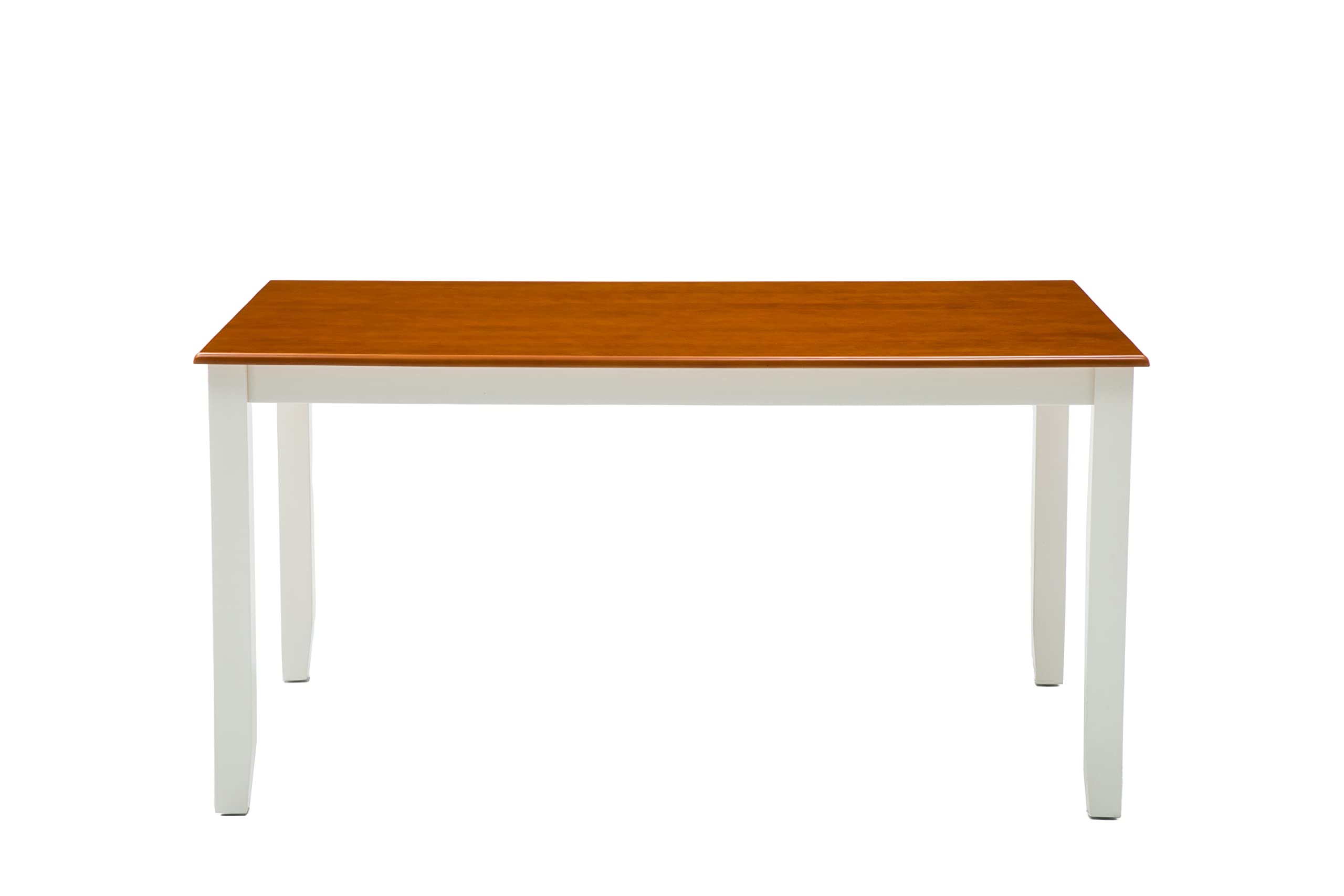 Boraam Bloomington White and Honey Oak Dining Table - Modern Farmhouse Style for Kitchen, Dining Room, or Breakfast Nook