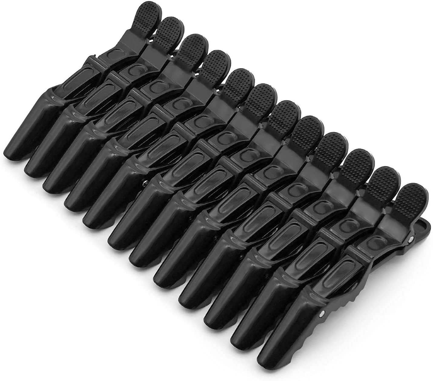 Professional Crocodile Hair Clips for Women & Girls - 12 Pack Salon-Quality Plastic Hair Clips for Styling, Updos & Everyday Use - Perfect for Home, Salon & Party Hairstyles