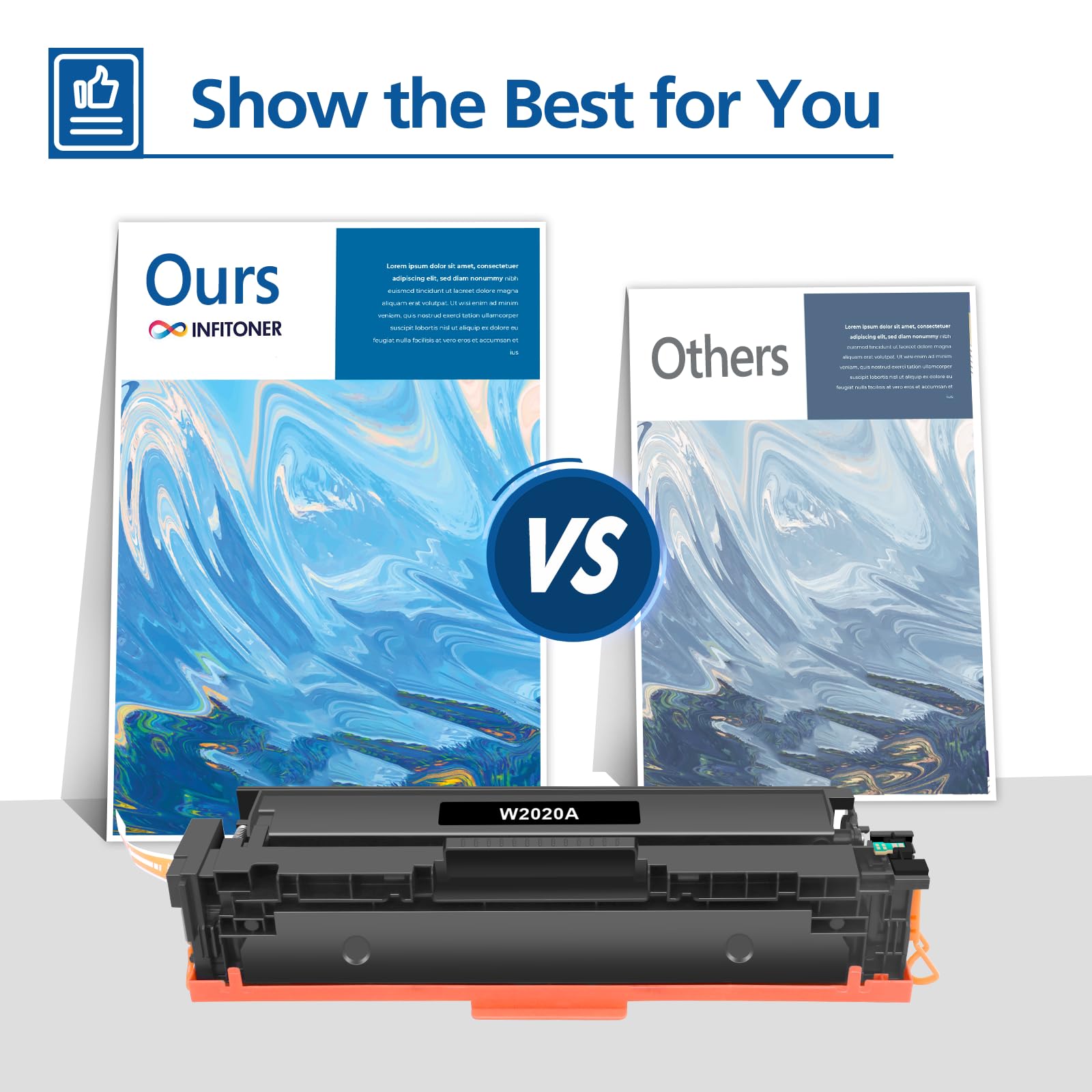 INFITONER 414A Toner Cartridges 4 Pack (Black, Cyan, Magenta, Yellow) - Compatible Replacement for HP 414A/414X/W2020A - Works with HP Color Pro MFP M479fdw/M479fdn/M454dw/M454dn Printers - High Yield Printing for Office & Home Use
