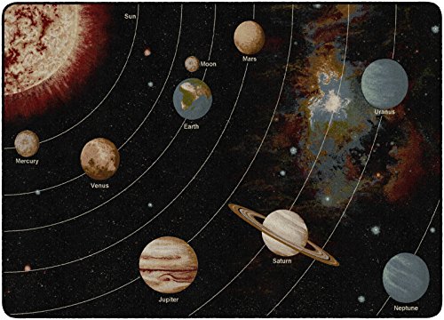 Flagship Carpets Solar System Orbit Educational Rug - 5'10