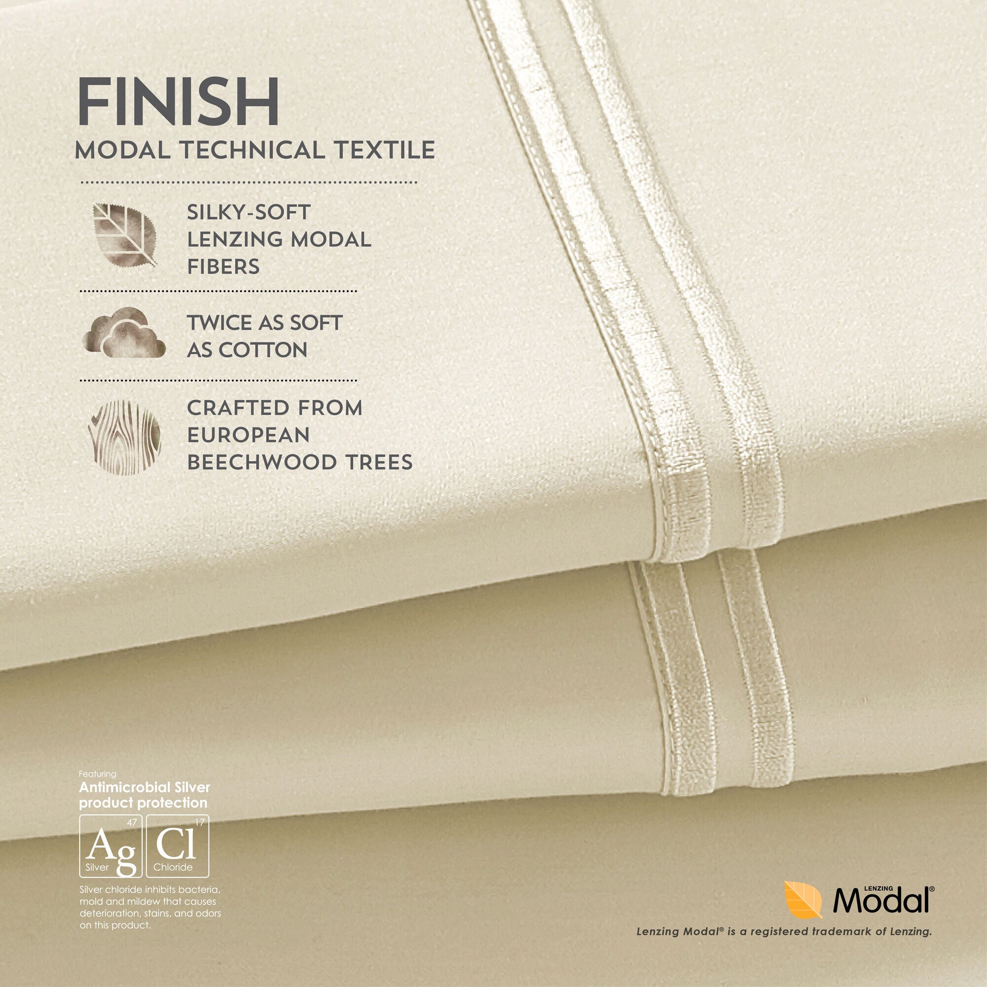 Premium Modal Pillowcases Set of 2 - Soft Breathable Bedding for Side Sleepers & Hot Sleepers - Perfect for Home, Hotel, and Travel Use