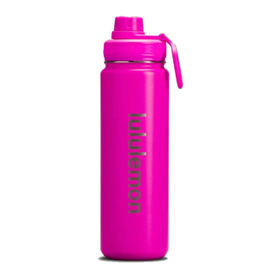 Durable 24oz/710ml Insulated Sports Water Bottle - Wide Mouth, Leakproof, Double Wall Vacuum Stainless Steel - Perfect for Gym, Hiking & Outdoor Activities