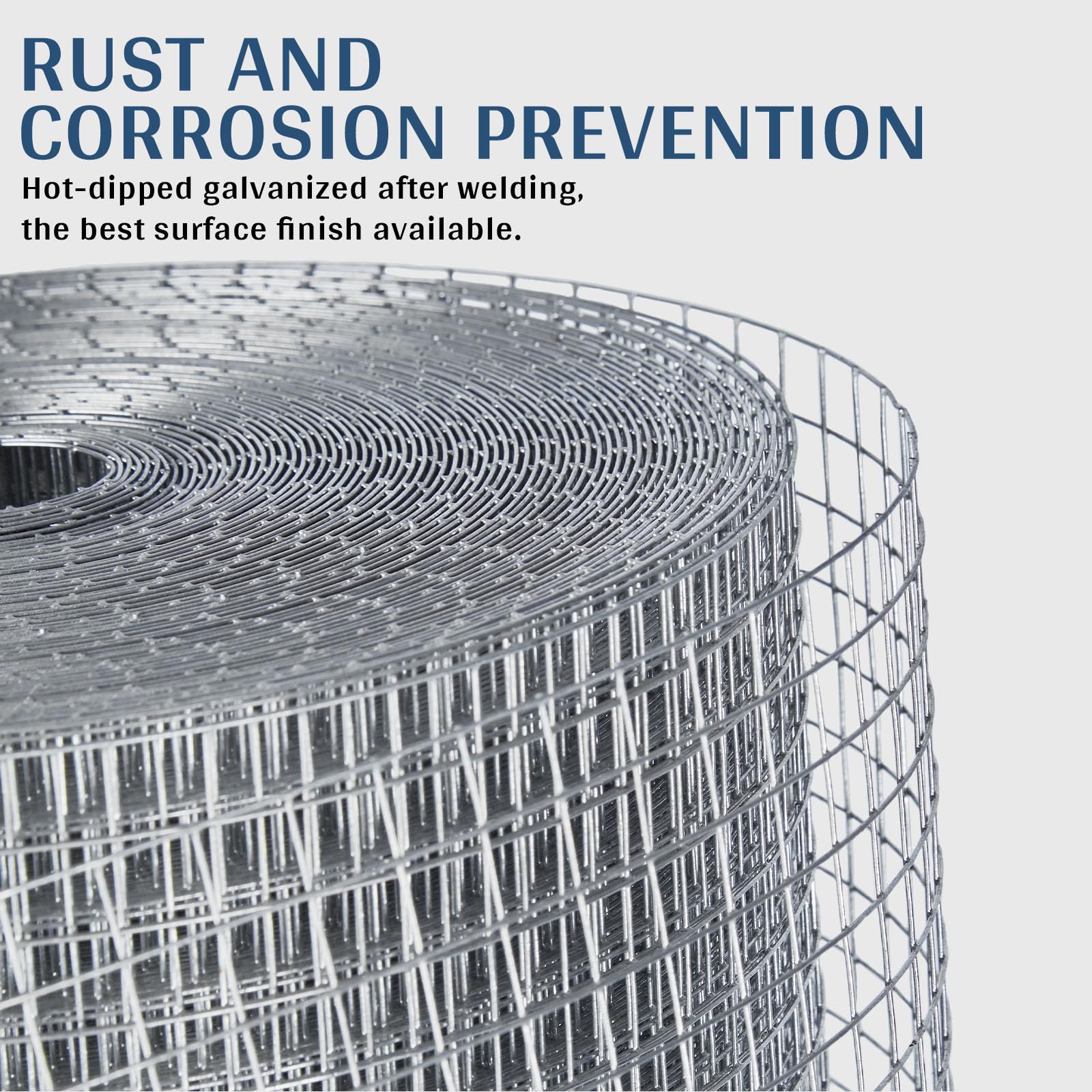 1/2 Inch x 4 ft x 100 ft 19-Gauge Galvanized Hardware Cloth Roll - Heavy Duty Welded Wire Mesh for Chicken Coop Fencing, Garden Protection, Gopher Control, Tree Guards, and DIY Critter Barriers | Ideal for Poultry Runs, Raised Beds & Pest Prevention