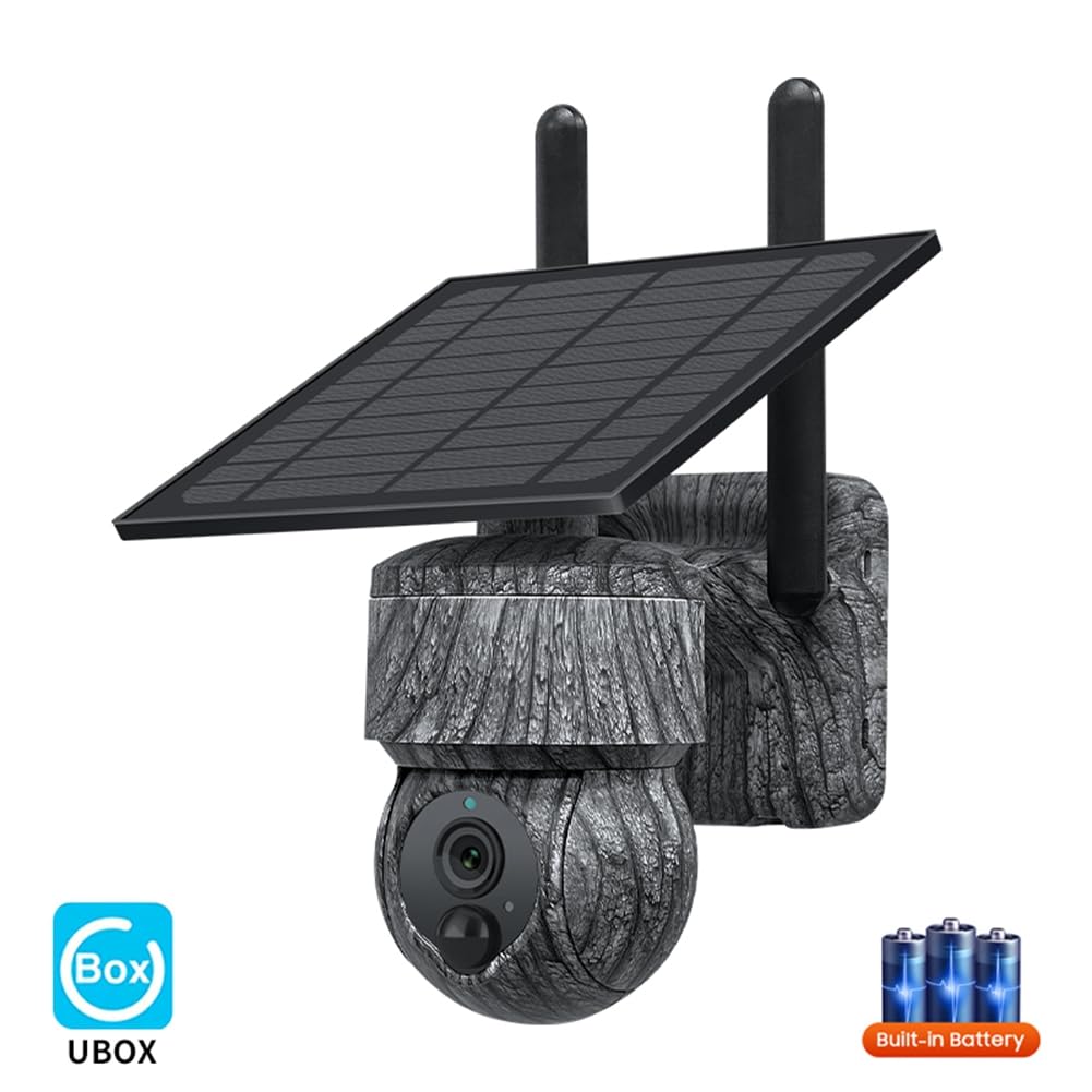 HUPYOMLER 3MP 4G SIM Solar PTZ Security Camera - Wireless Outdoor IP Camera with Solar Panel, Two-Way Audio, Night Vision & Easy Installation - Ideal for Home Security, Farm Monitoring, and Business Surveillance